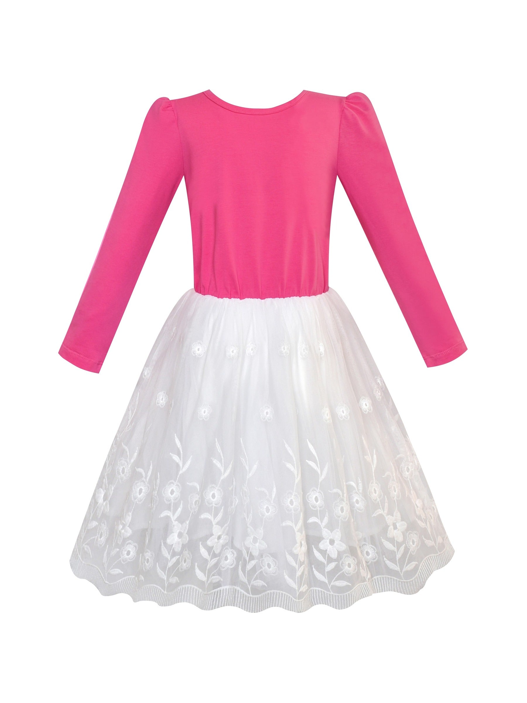 Girls Dress Sleeveless Sling Flower Party Pink