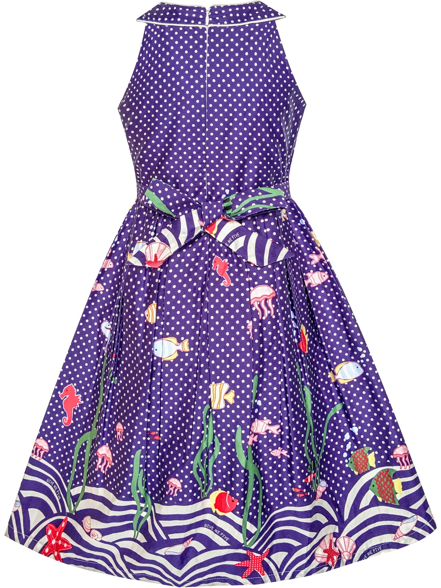 Girls Dress Yellow Rose Print Pleated Hem Wedding Pageant Party Wedding Blue