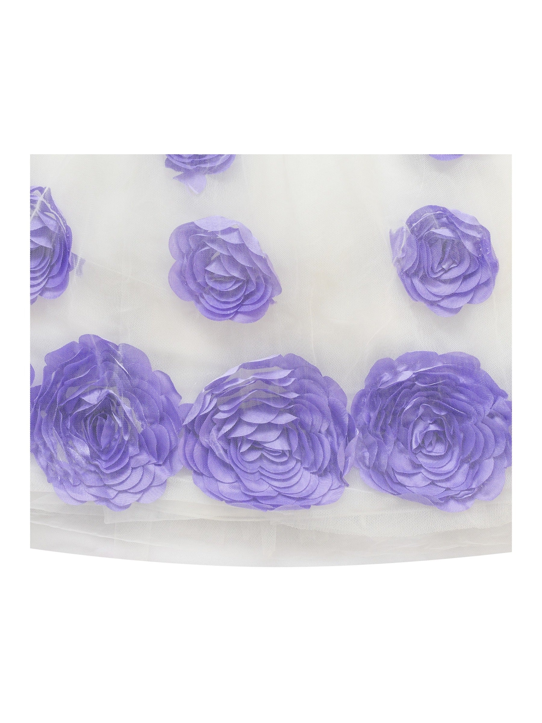 Girls Dress White Pleated Tank Bridesmaid Wedding Flower Girl Kids Purple
