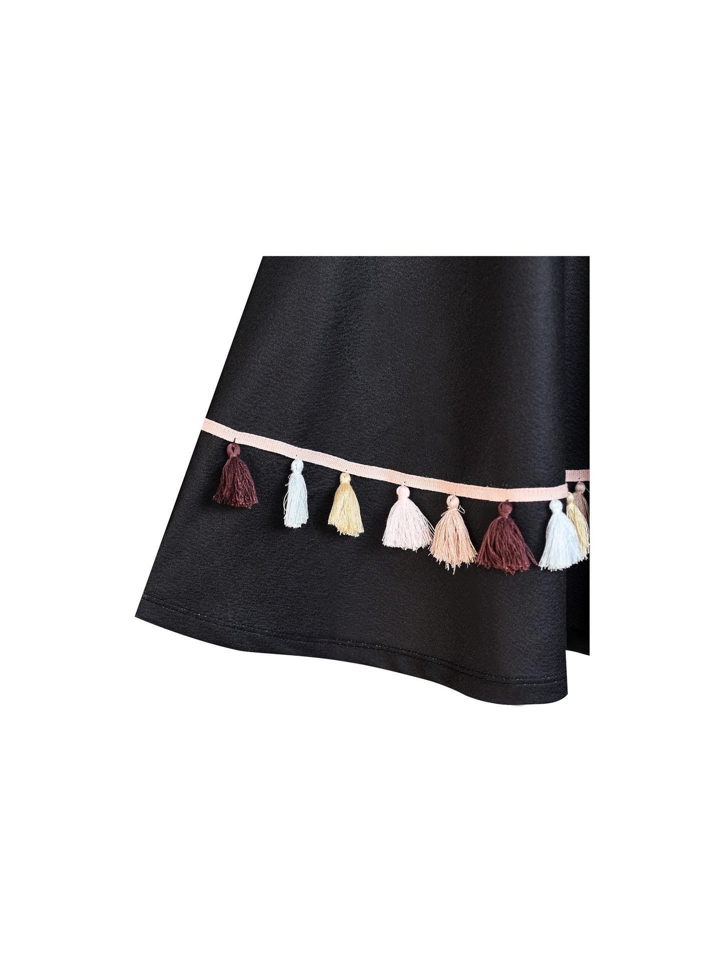 Girls Dress Christmas Santa Xmas Tree Jingle Bell Black