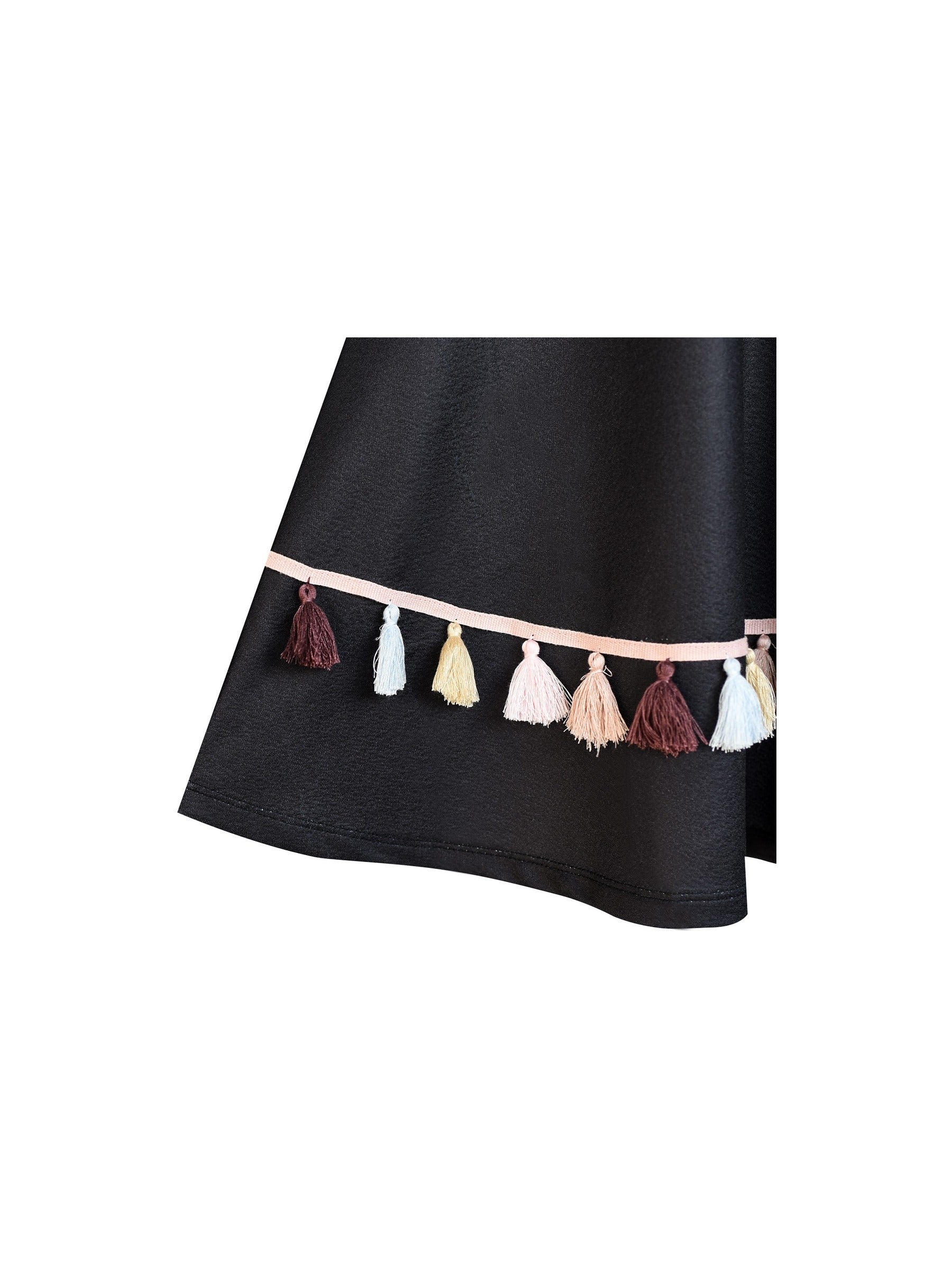 Girls Dress Christmas Santa Xmas Tree Jingle Bell Black