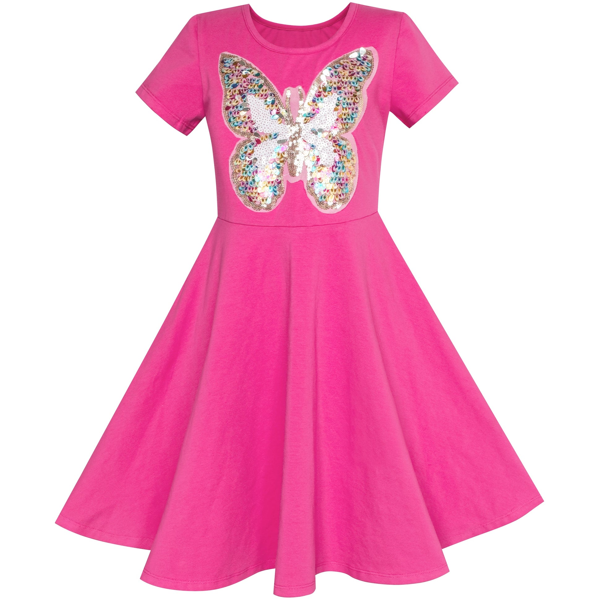 Girls Dress Blue Dot Rabbit Bunny Knitted Cotton Sundress Pink