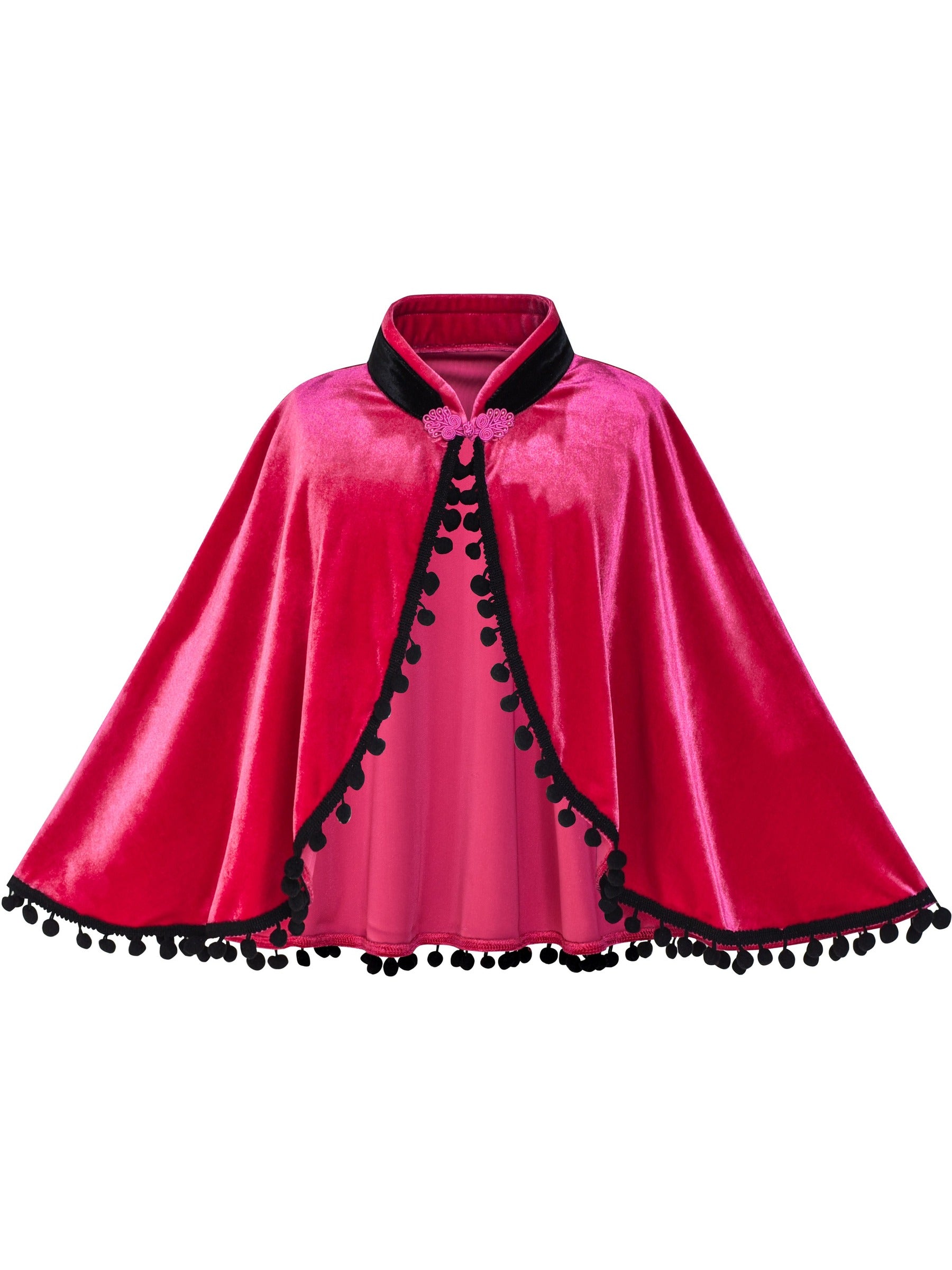 Princess Dress Anna Costume Dress Up Cosplay Cloak Snowflake Blue