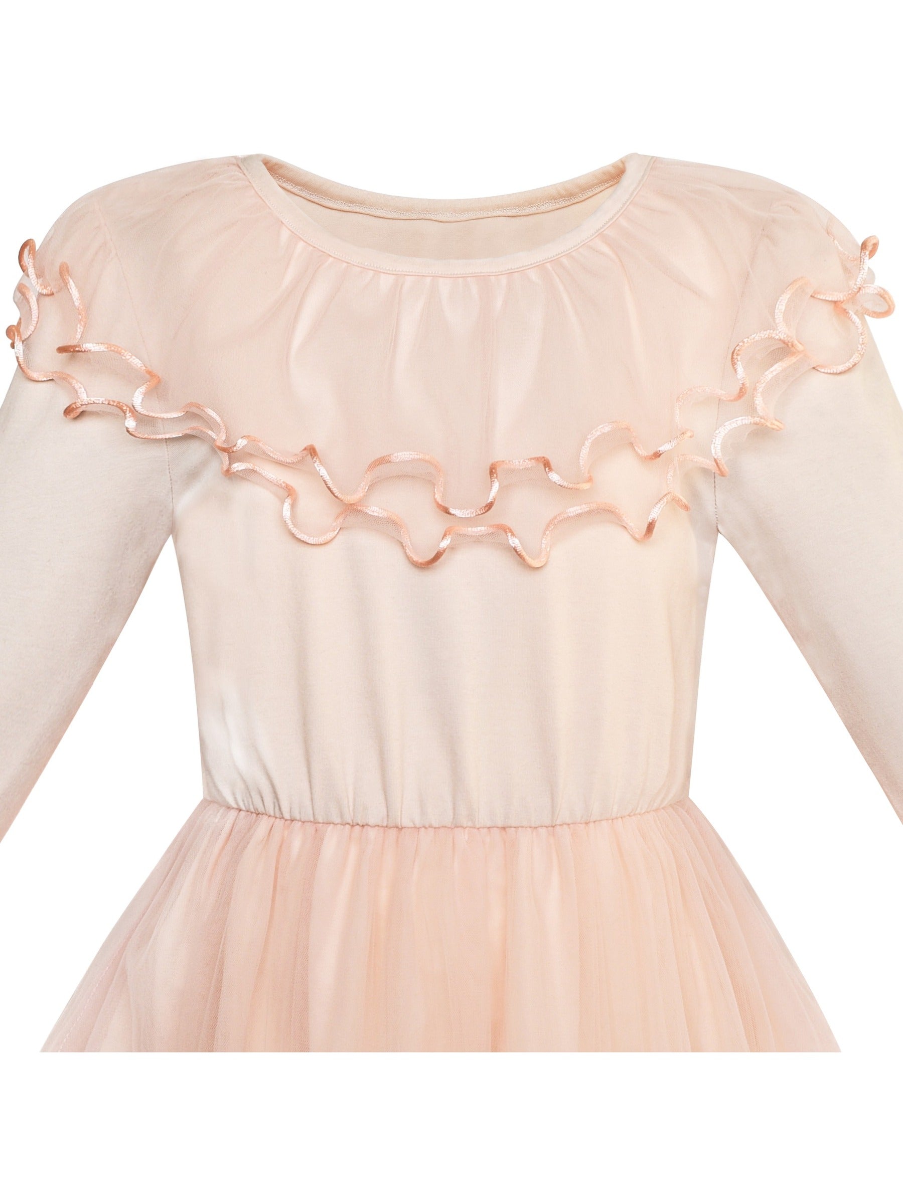 Girls Dress Sleeveless Sling Flower Party Pink