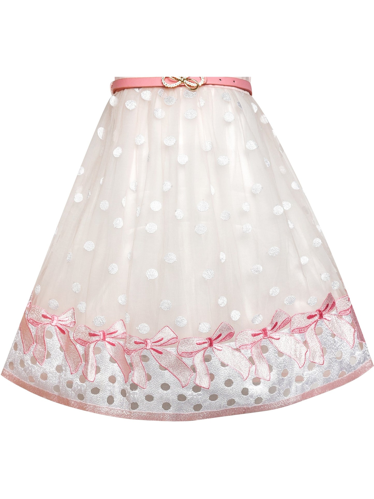 Girls Dress Flower Garden Print Elegant Chinese Style Pink