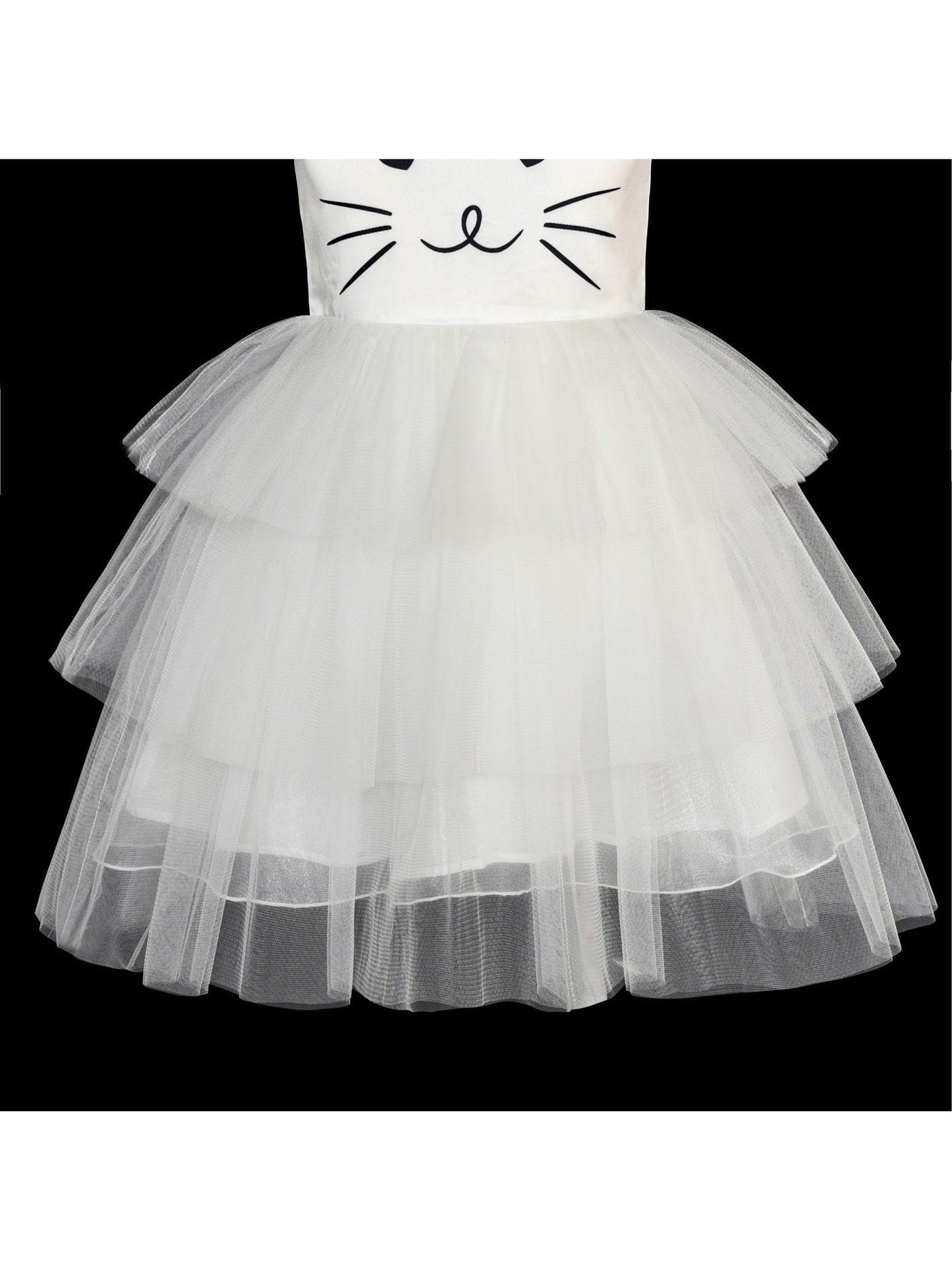 Girls Dress Pink Bow Tie Wedding Lace Tulle Overlay Layered White