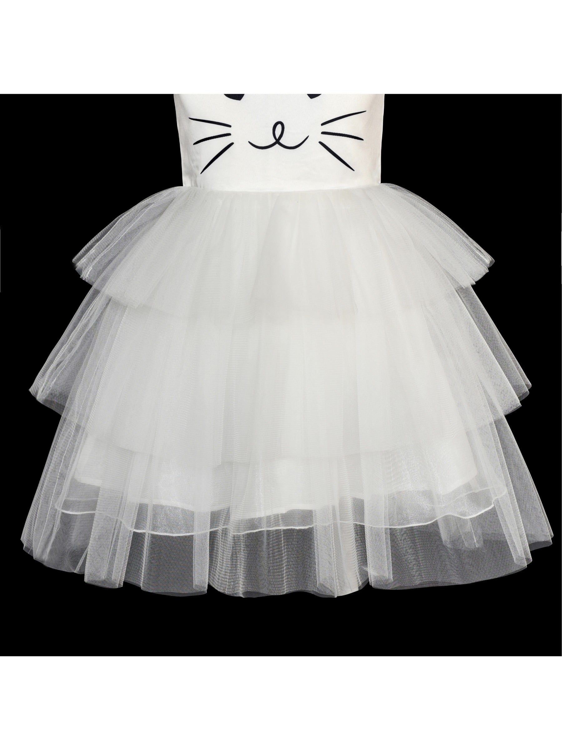 Girls Dress Pink Bow Tie Wedding Lace Tulle Overlay Layered White