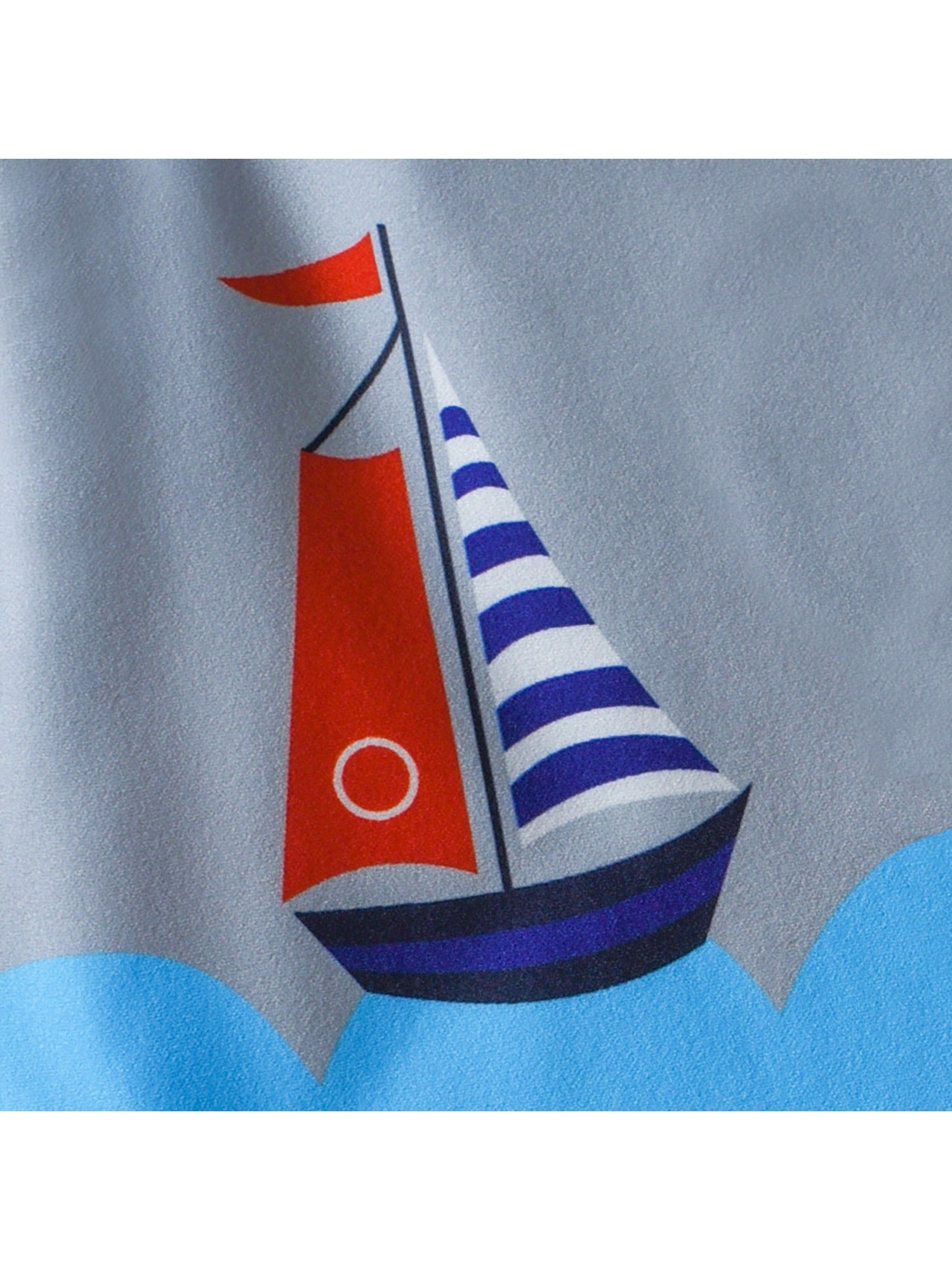Girls Dress Gray blue Embroidered Jellyfish Clownfish A-line Dress Blue