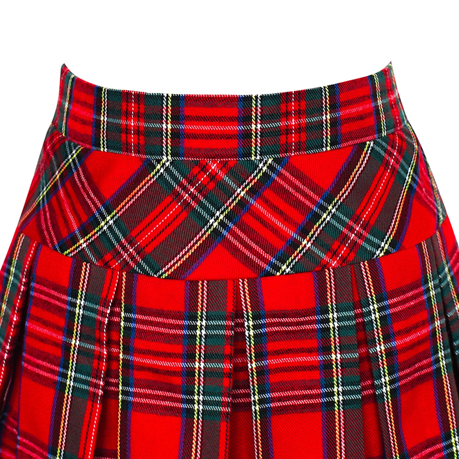 Girls Skirt Back School Uniform Red Tartan Skirt Red