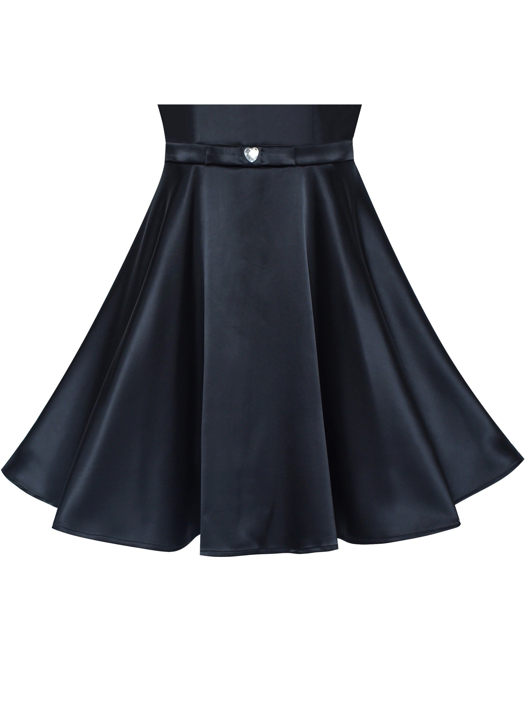 Girls Dress Black Off Shoulder Flare Party Black