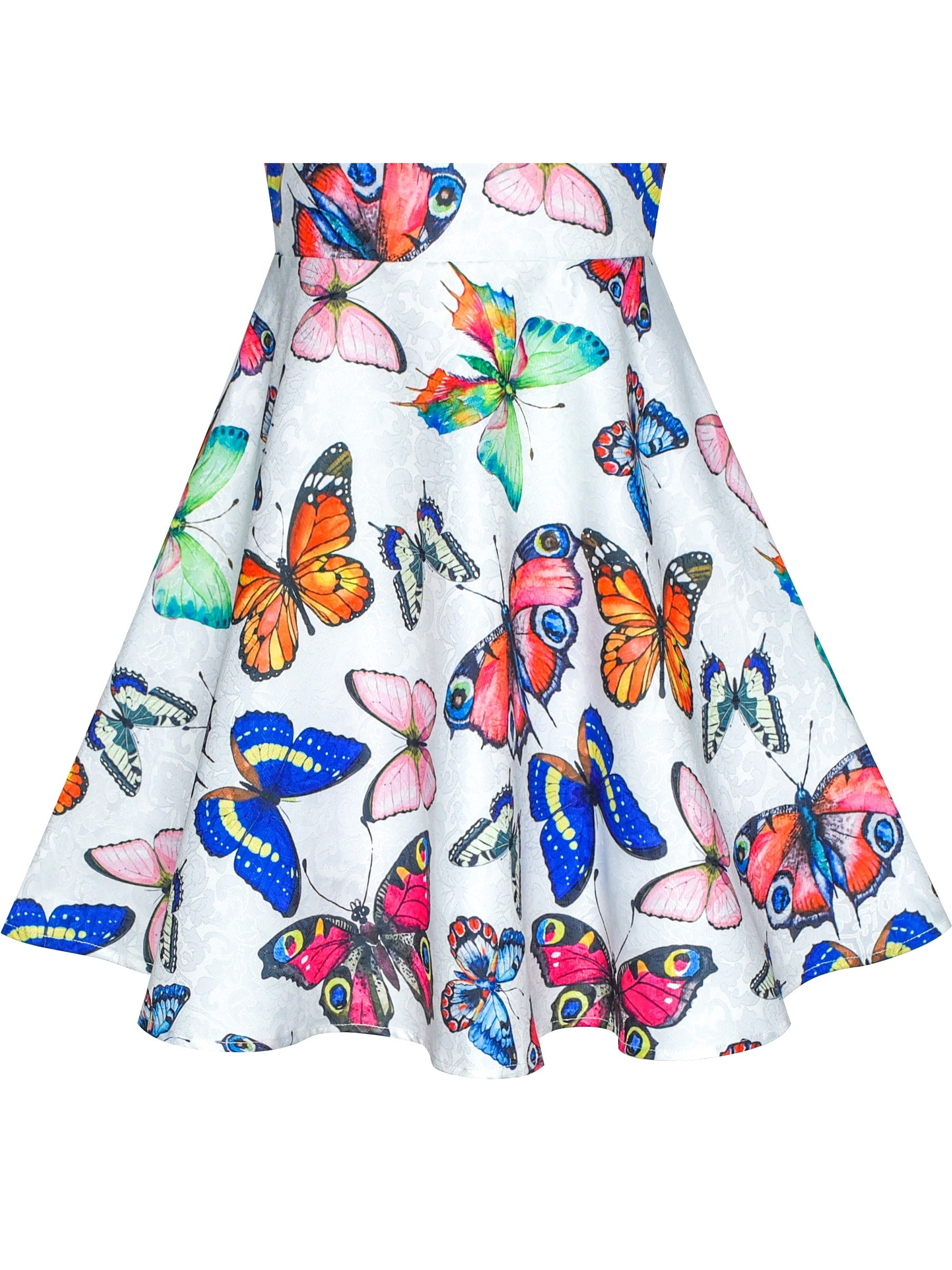 Girls Dress Yellow Rose Print Pleated Hem Wedding Pageant Party Wedding Pink
