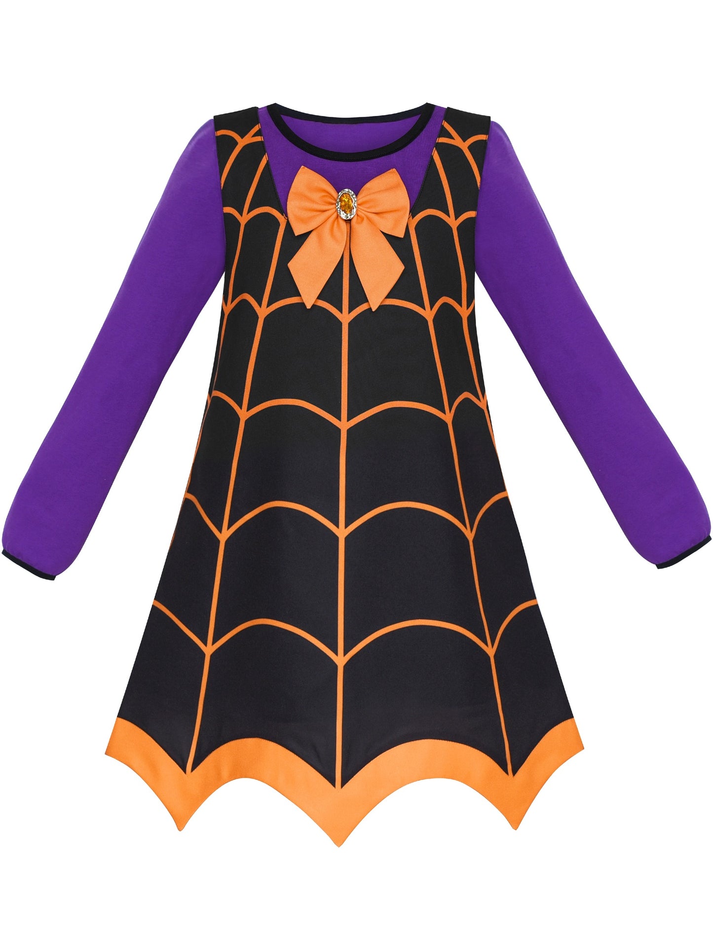 Girls Dress 2-in-1 Vampire Girl Halloween Costume Headband Black