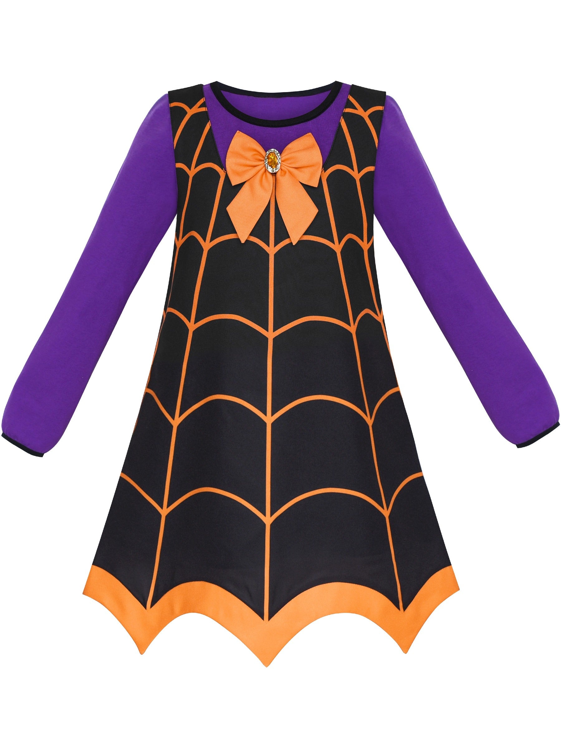 Girls Dress 2-in-1 Vampire Girl Halloween Costume Headband Black