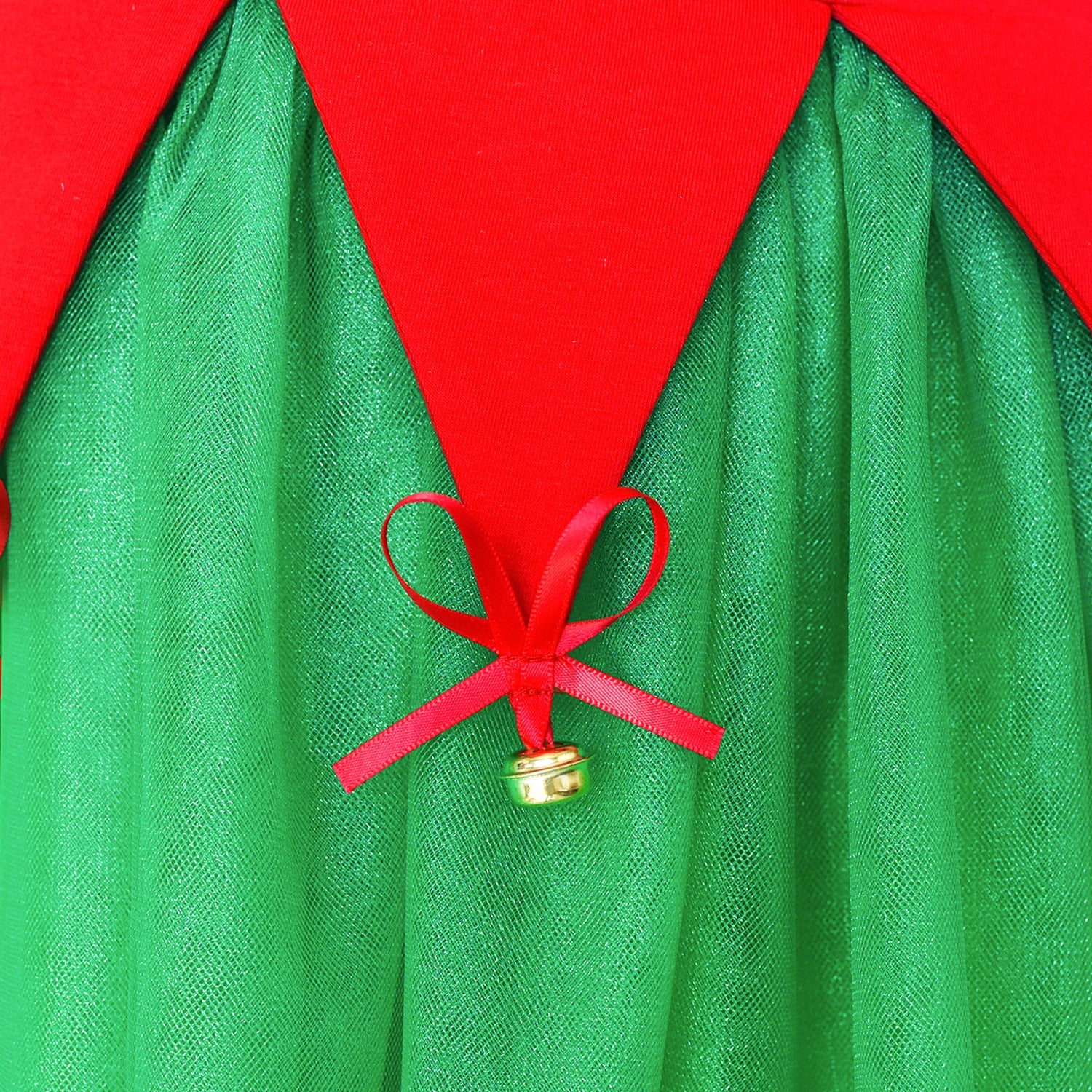 Girls Dress Christmas Reindeer Long Sleeve Party Dress Red