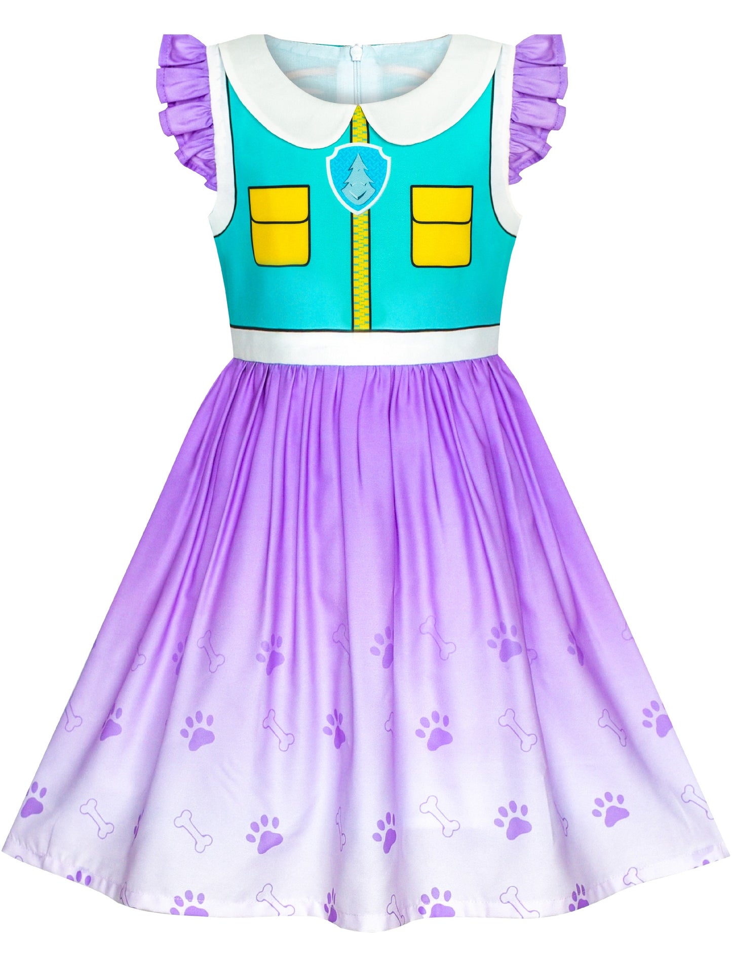 Girls Dress for Costume Halloween Party Purple