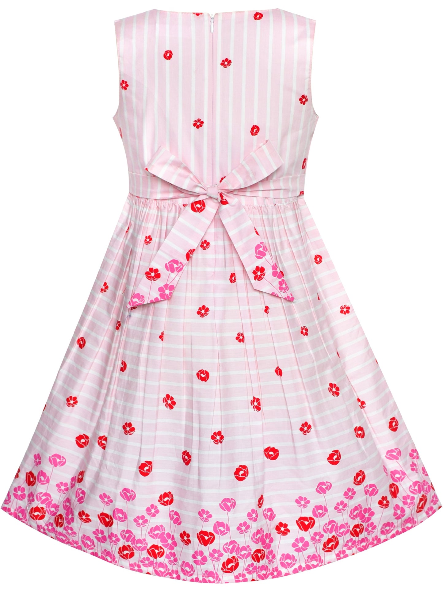 Girls Dress Red Butterfly Party Wedding Christmas Kids Clothes Pink