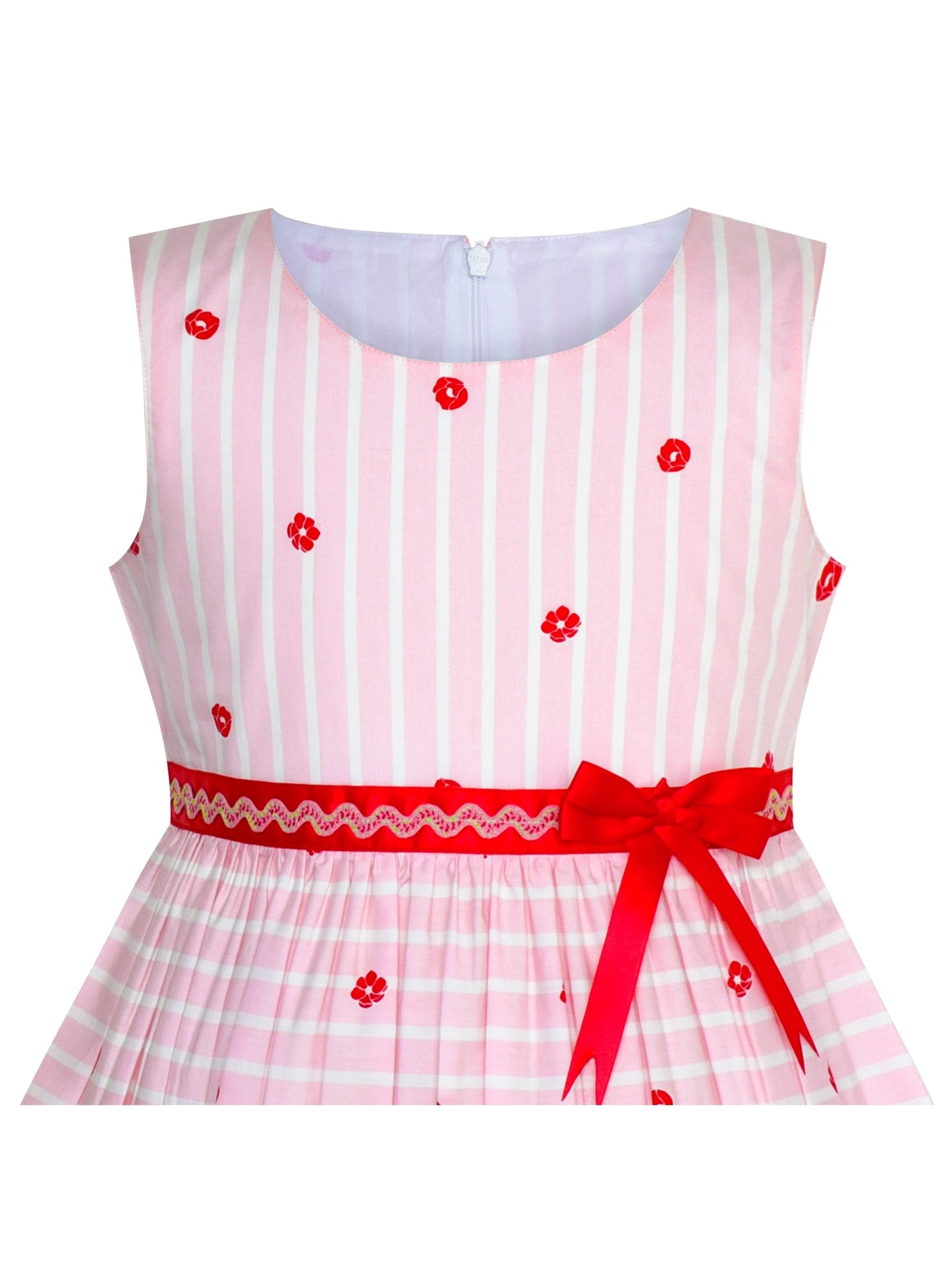 Girls Dress Red Butterfly Party Wedding Christmas Kids Clothes Pink