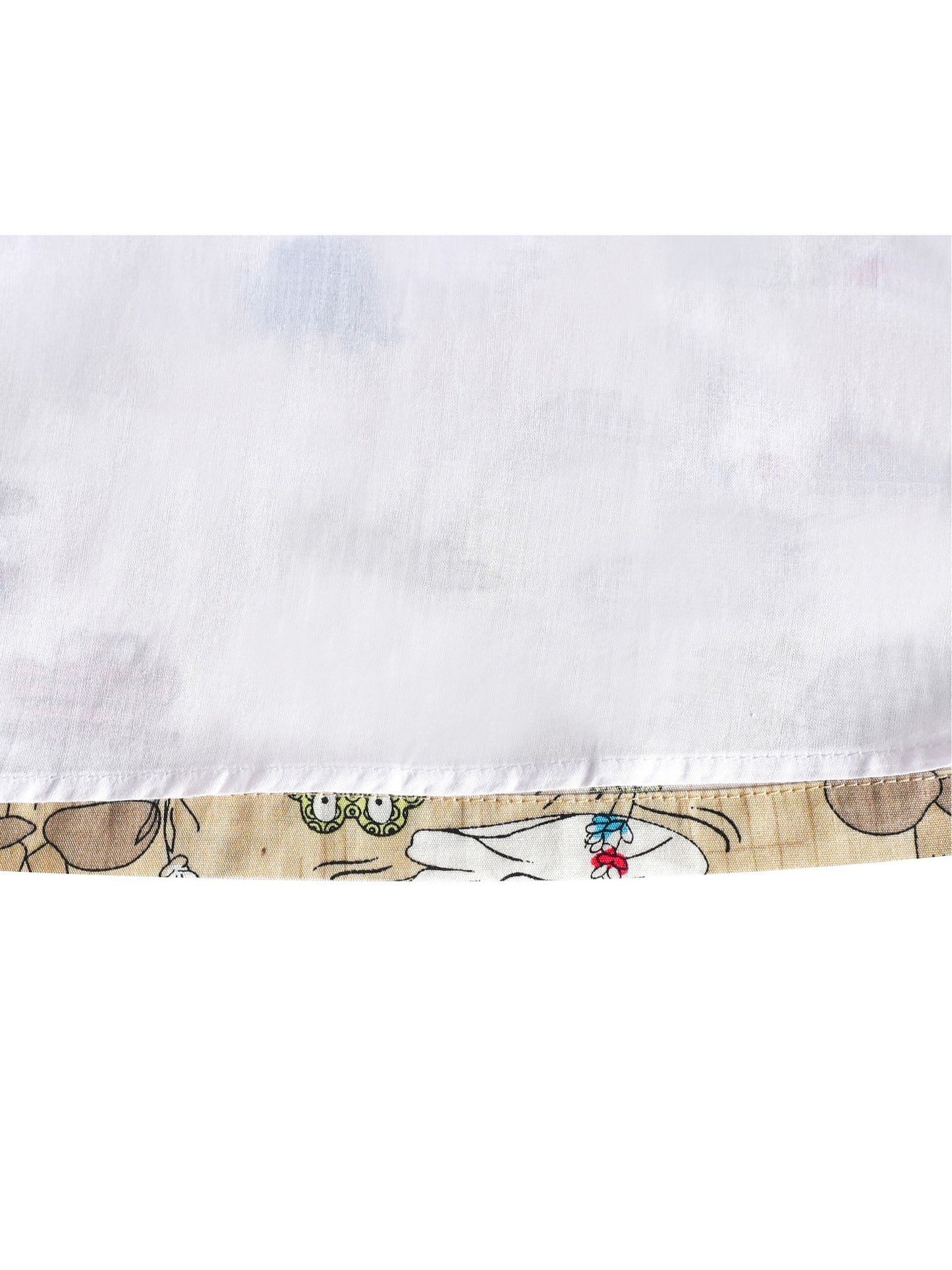 Girls Dress Sleeveless Mushrooms Frog Cotton Casual Beige