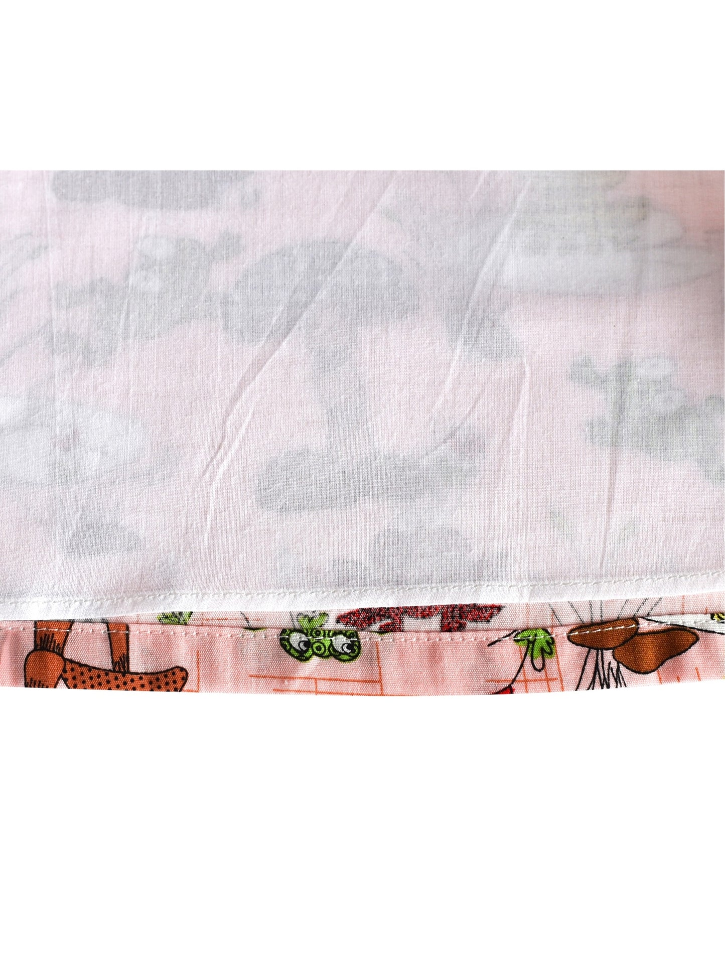 Girls Dress Sleeveless Mushrooms Frog Cotton Casual Pink