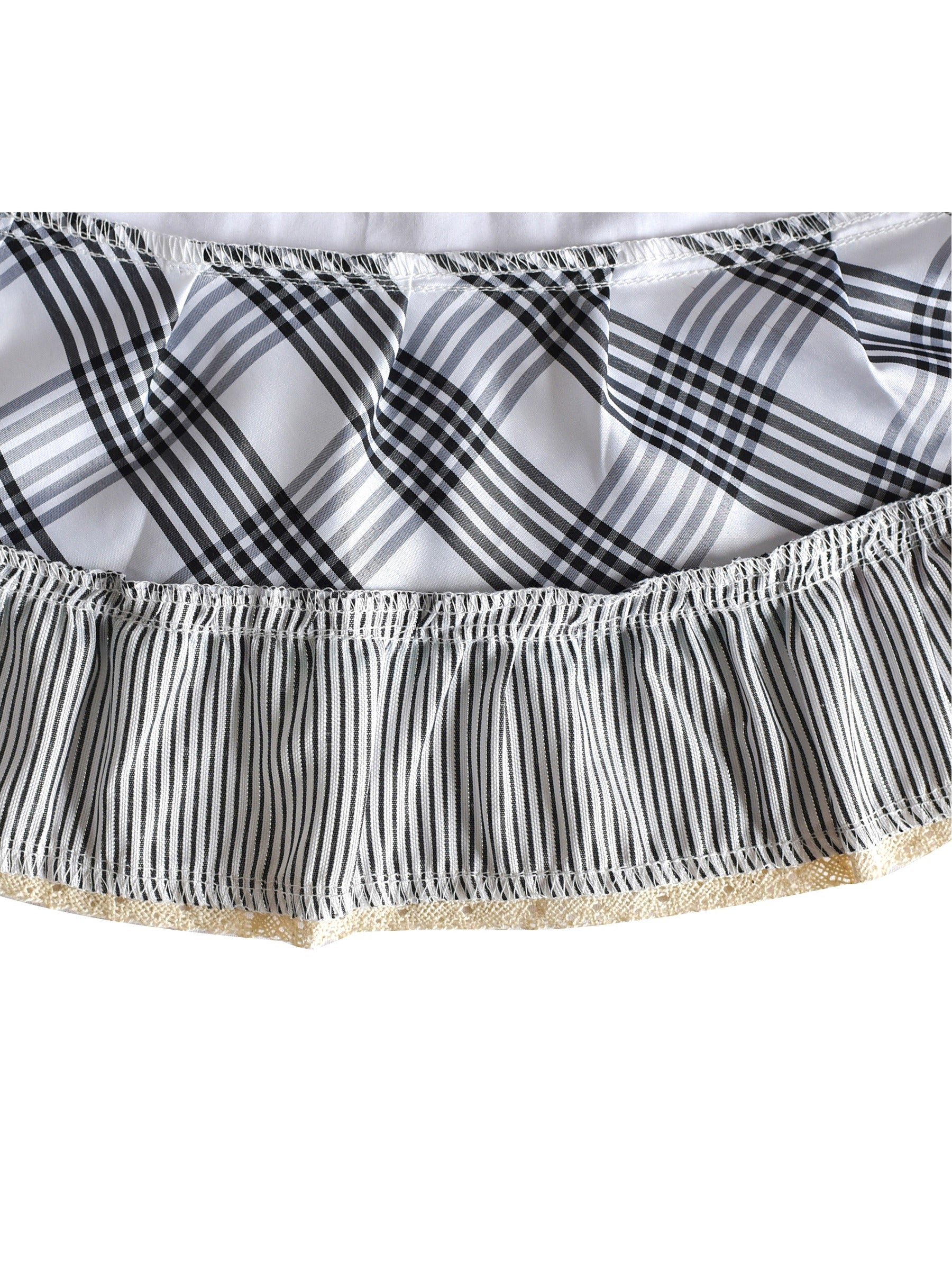 Girls Dress Blue Button Casual Short Sleeve Everyday White