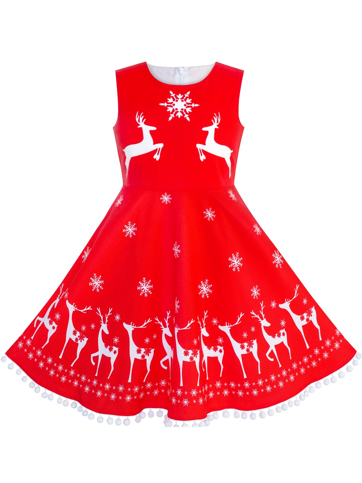 Girls Dress Red Cape Cloak Christmas New Year Holiday Party Red