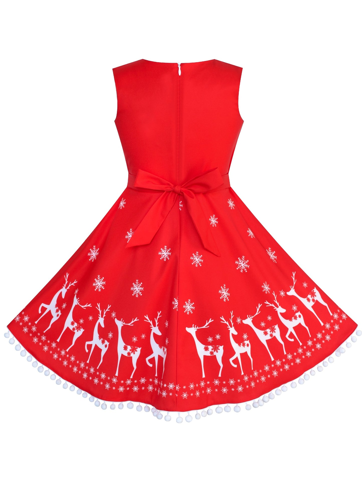 Girls Dress Red Cape Cloak Christmas New Year Holiday Party Red