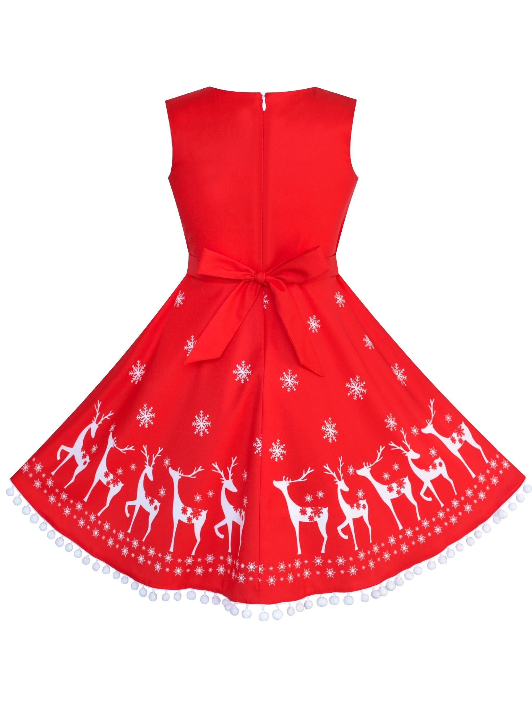 Girls Dress Red Cape Cloak Christmas New Year Holiday Party Red