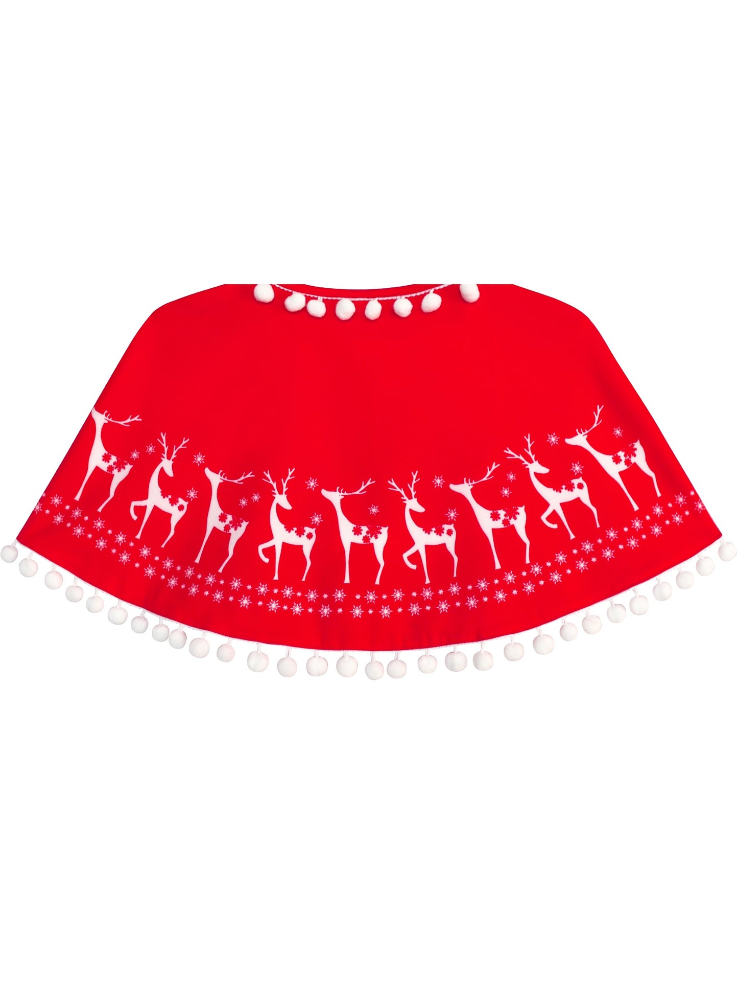 Girls Dress Red Cape Cloak Christmas New Year Holiday Party Red