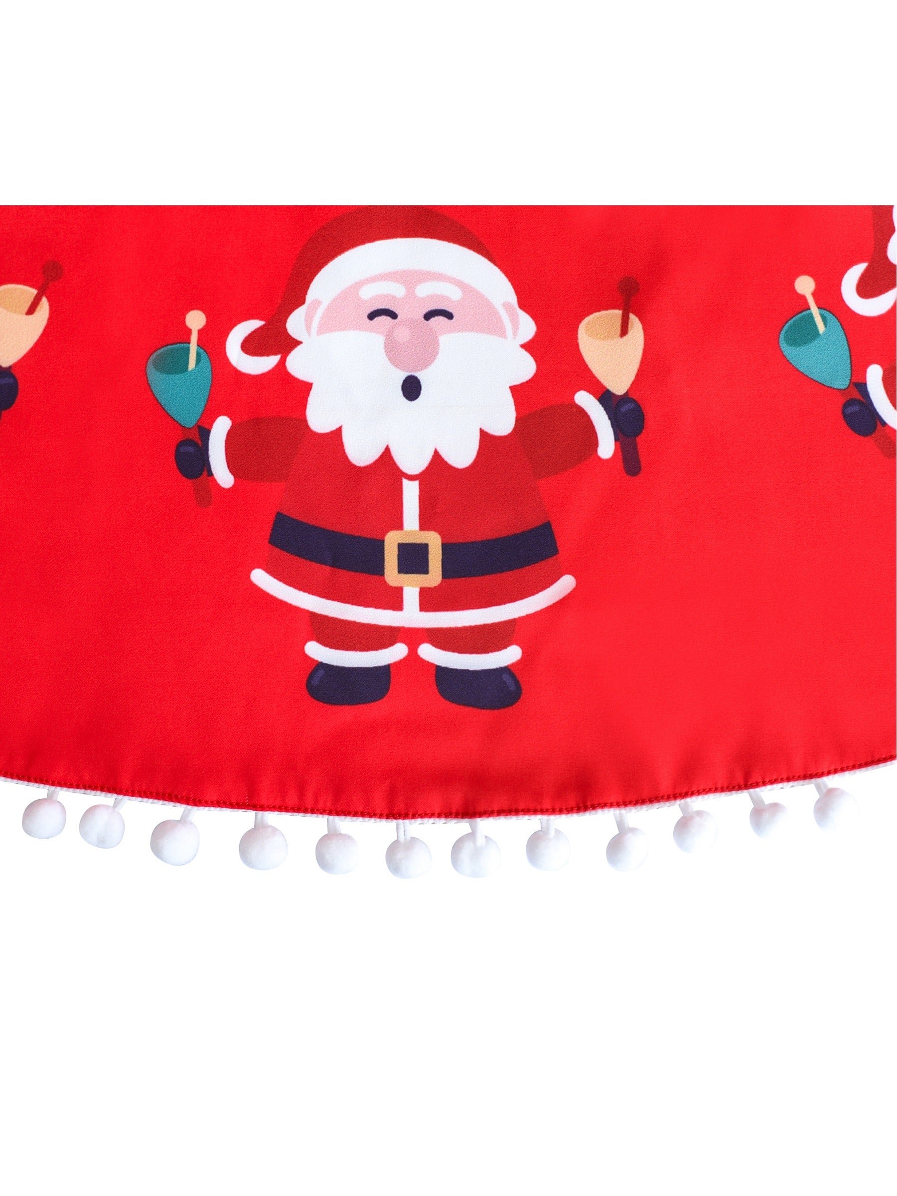 Girls Dress Red Cape Cloak Christmas New Year Holiday Party Red