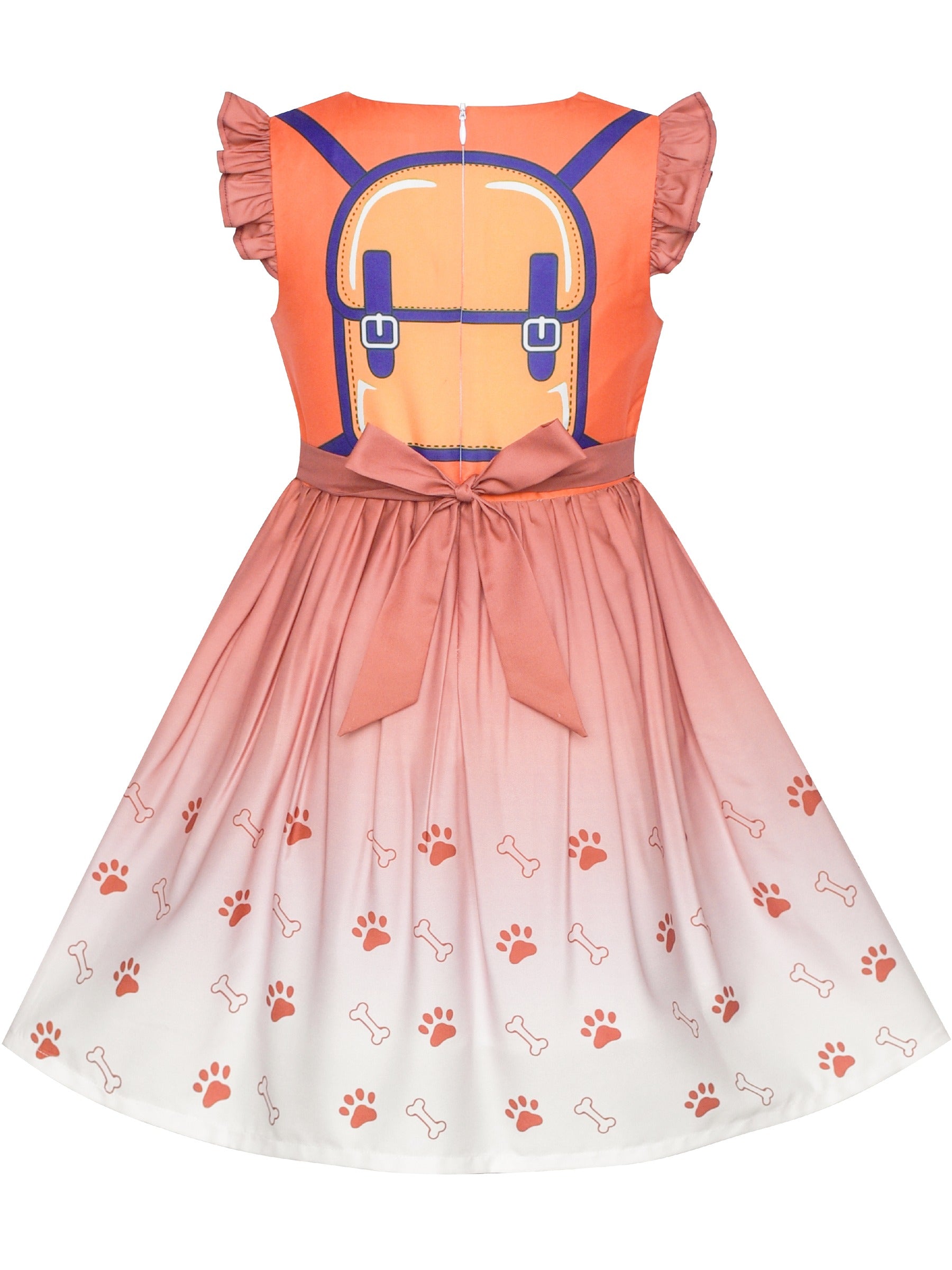 Girls Dress for Costume Halloween Party Orange