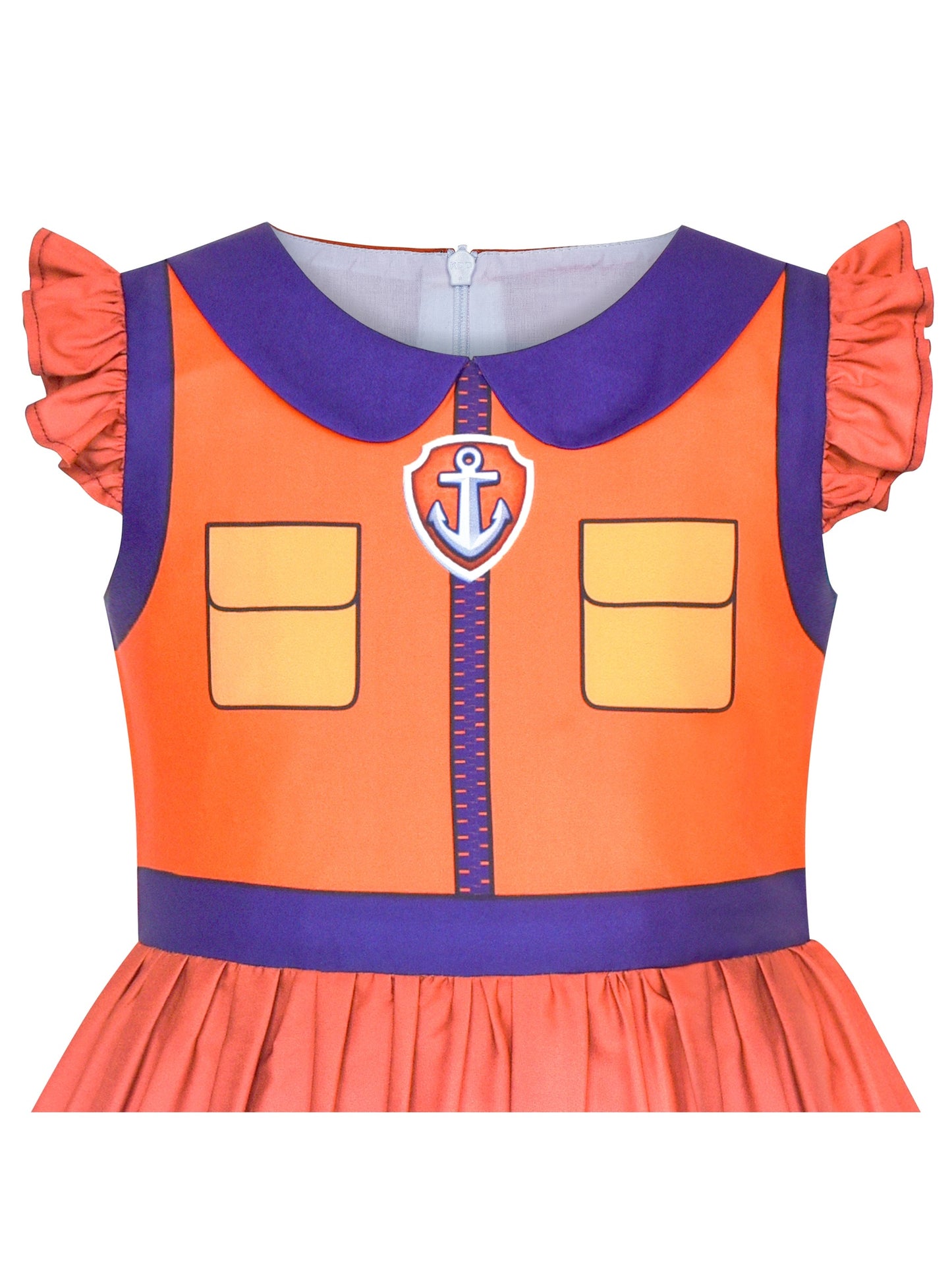 Girls Dress for Costume Halloween Party Orange
