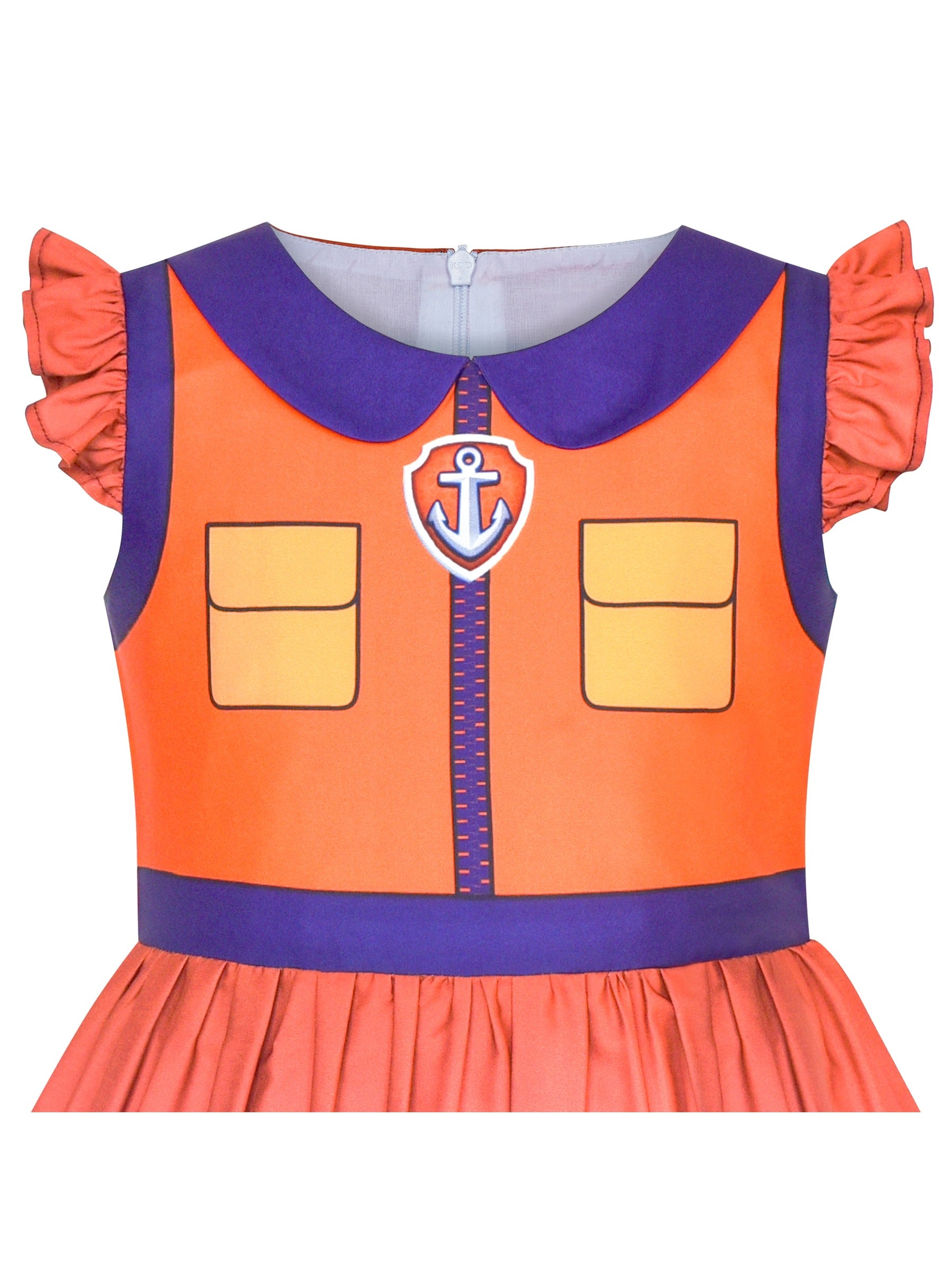 Girls Dress for Costume Halloween Party Orange