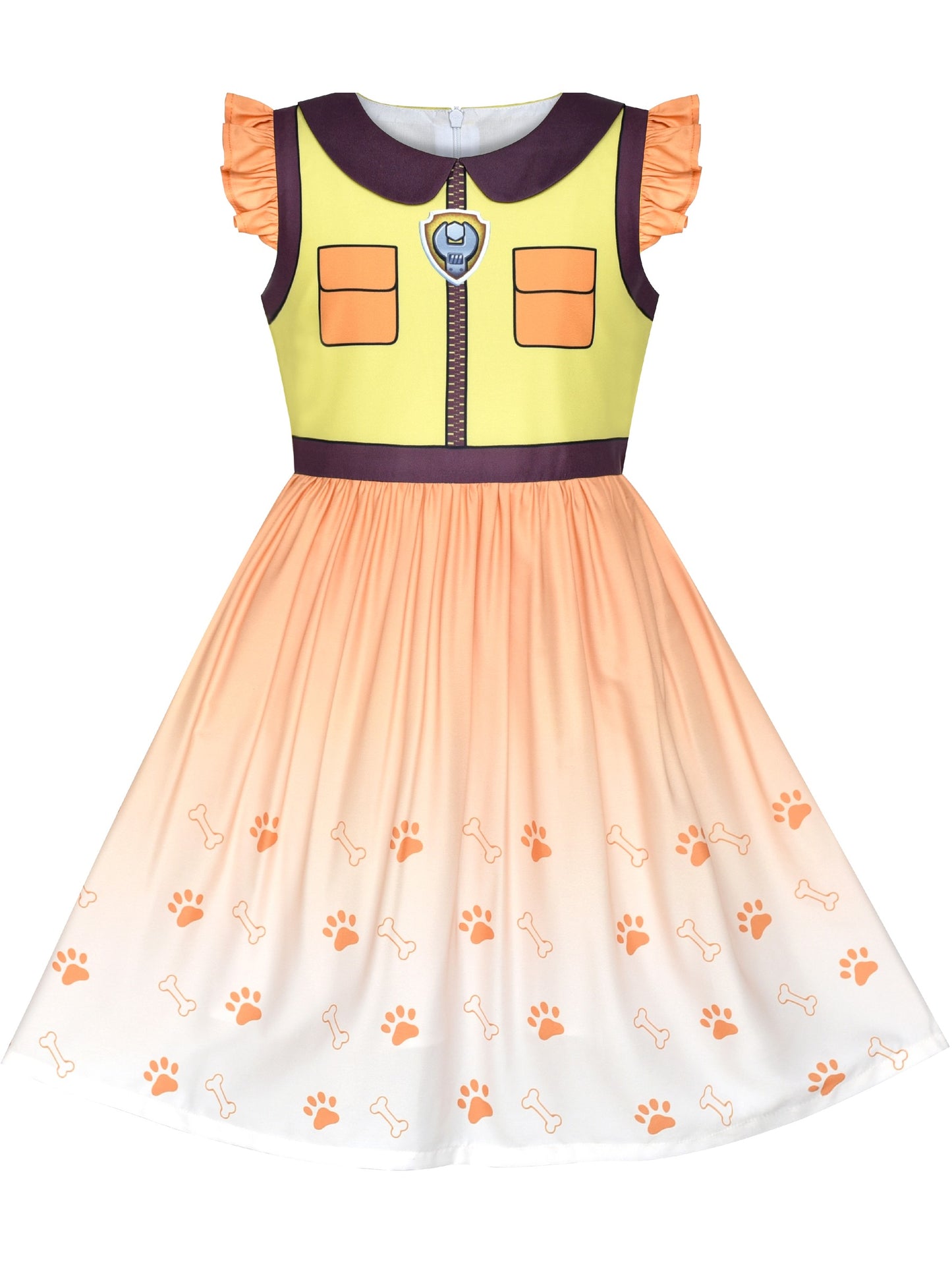 Girls Dress for Costume Halloween Party Yellow