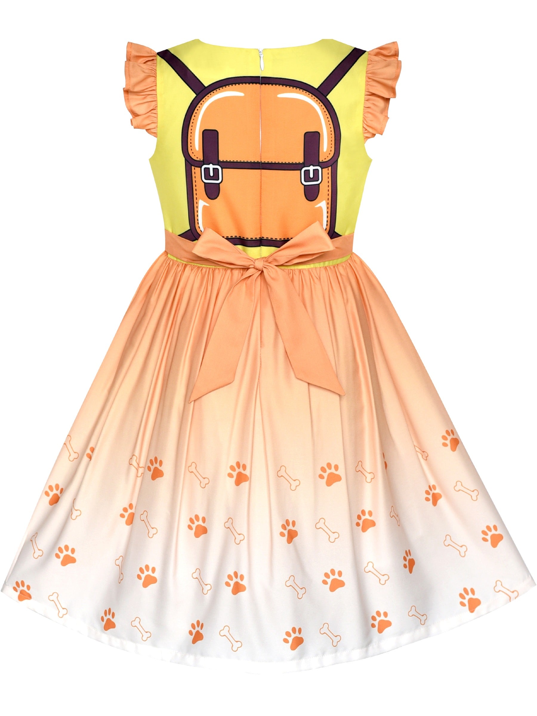 Girls Dress for Costume Halloween Party Yellow
