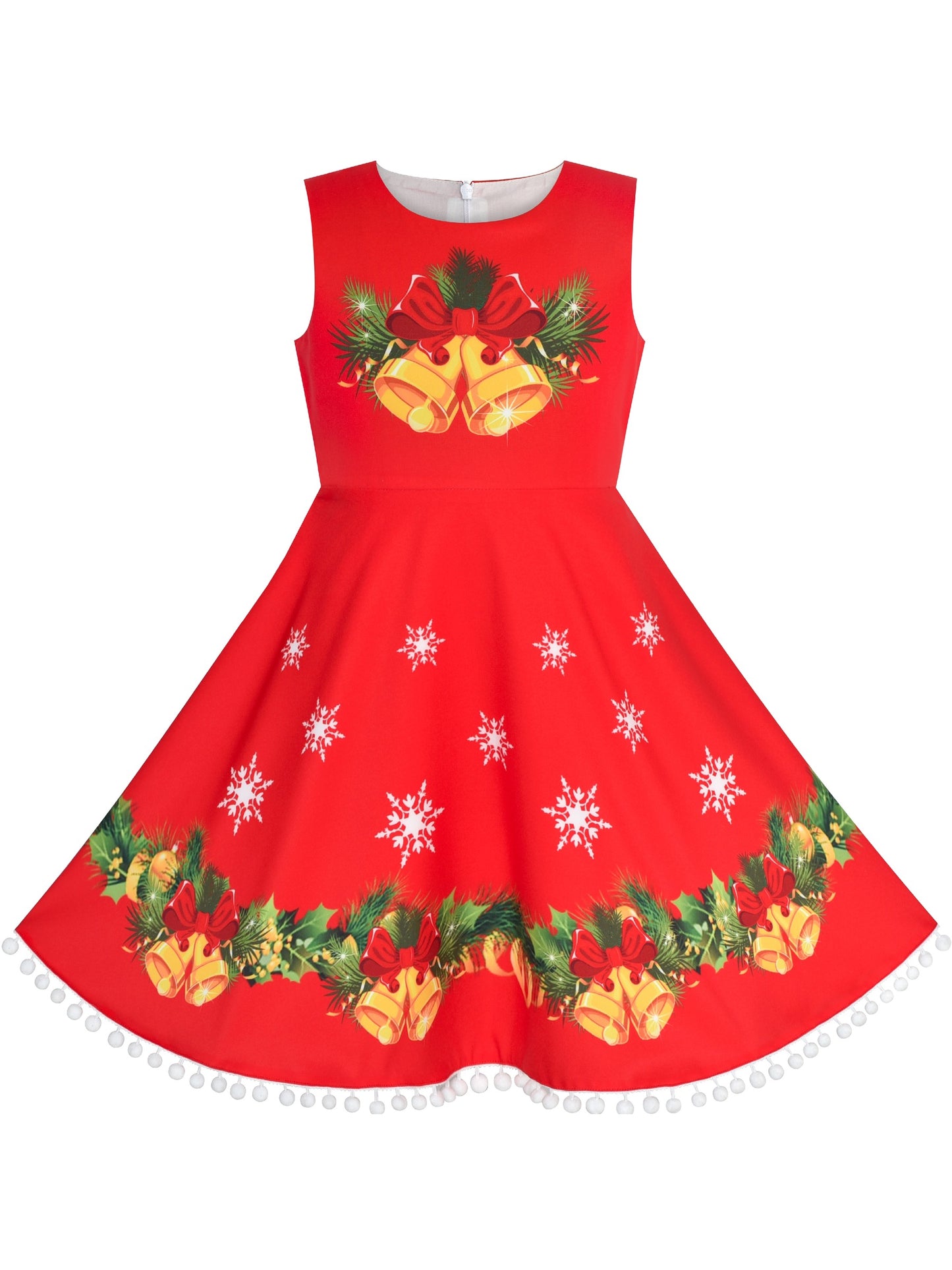 Girls Dress Red Cape Cloak Christmas New Year Holiday Party Red