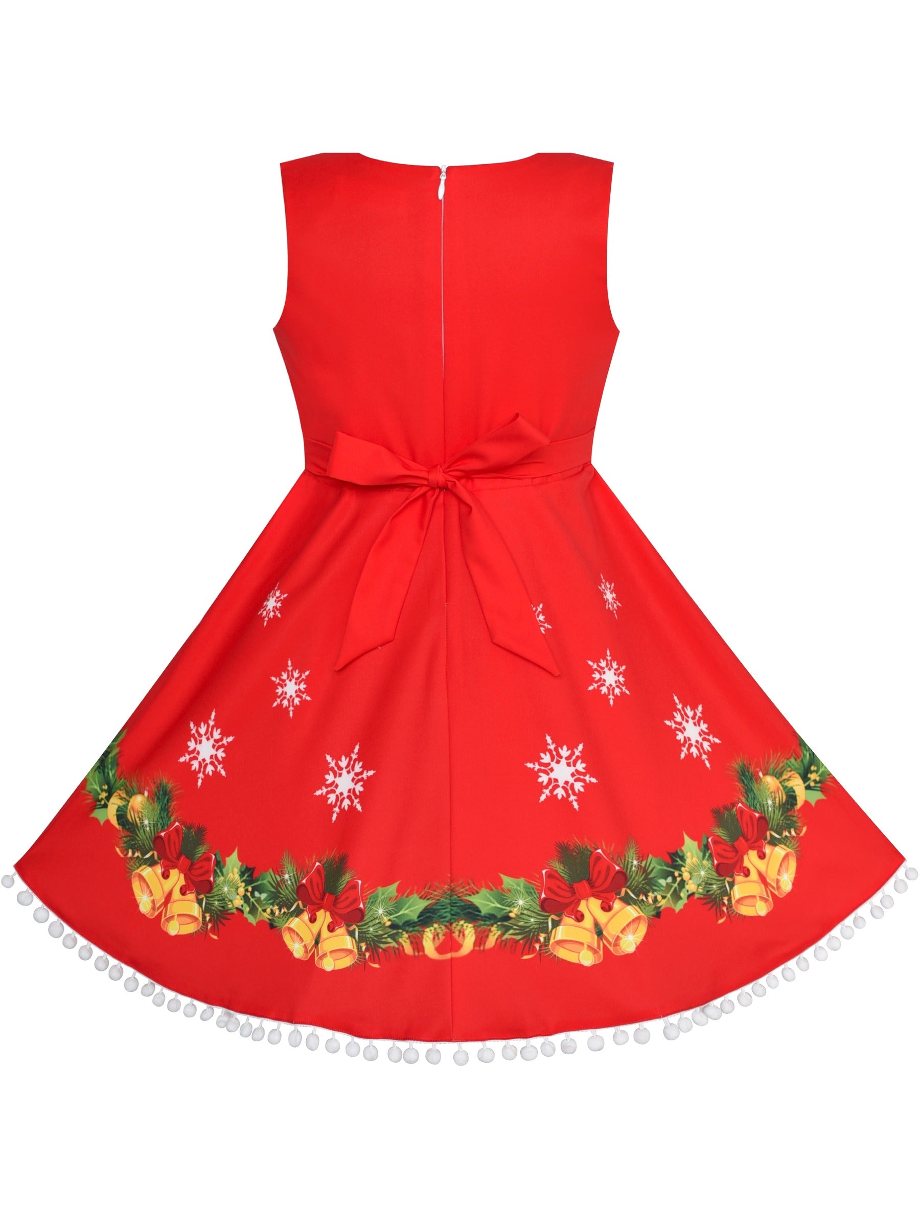 Girls Dress Red Cape Cloak Christmas New Year Holiday Party Red