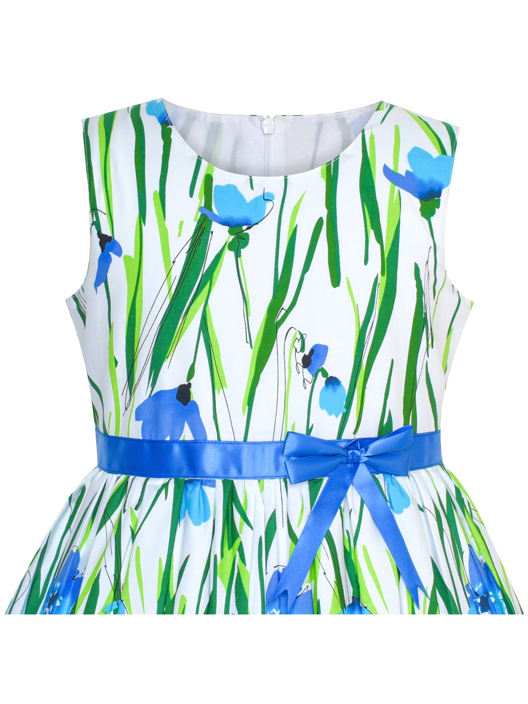 Girls Dress Red Butterfly Party Wedding Christmas Kids Clothes Blue