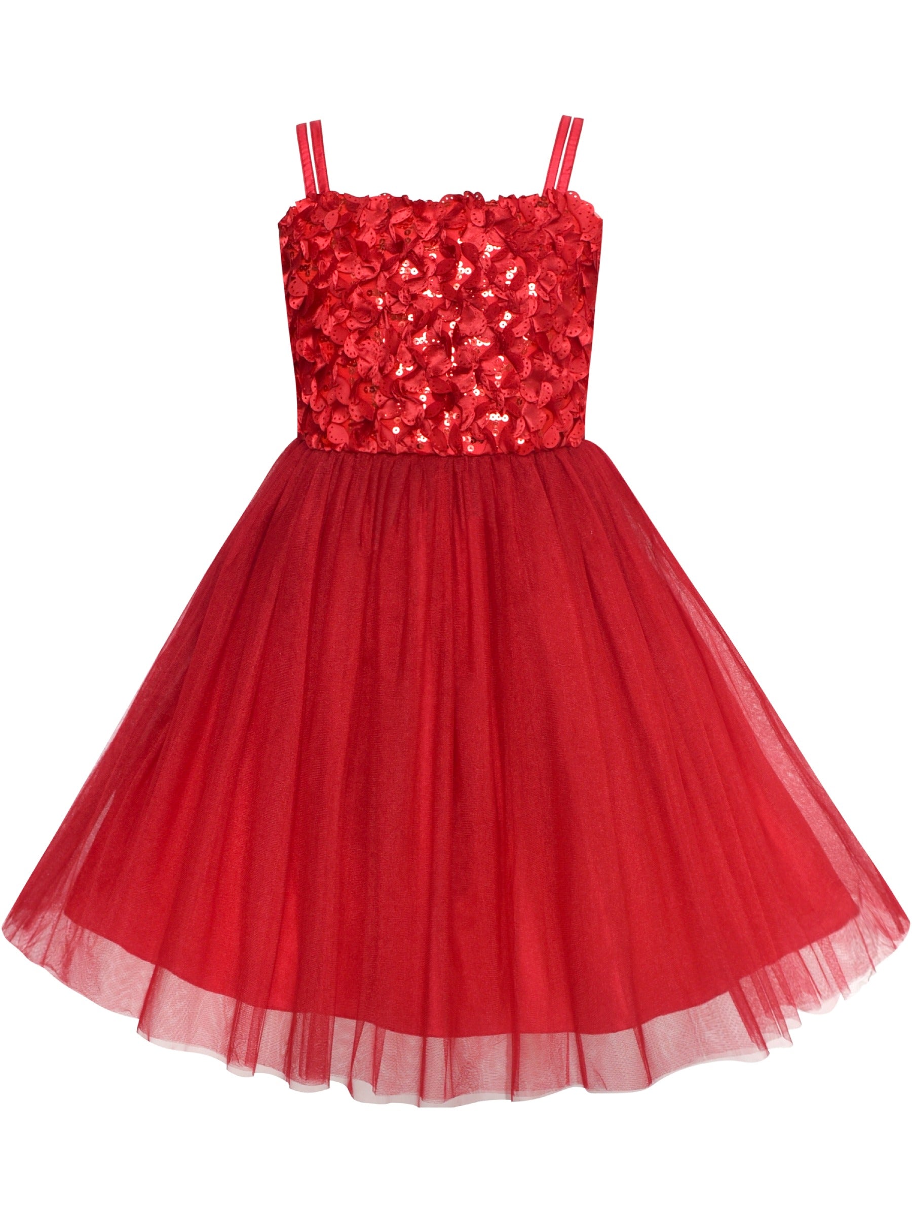 Flower Girls Dress Red Long Sleeve Shrug Bolero Red