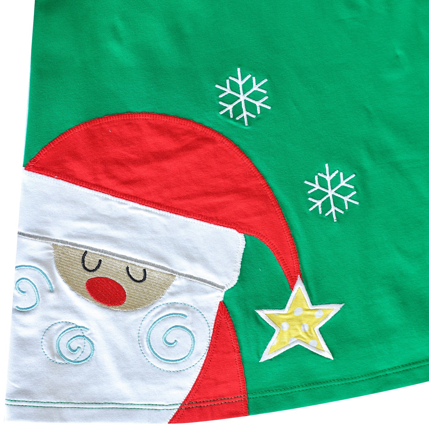 Girls Dress Long Sleeve Christmas Reindeer Snow Holiday Party Green