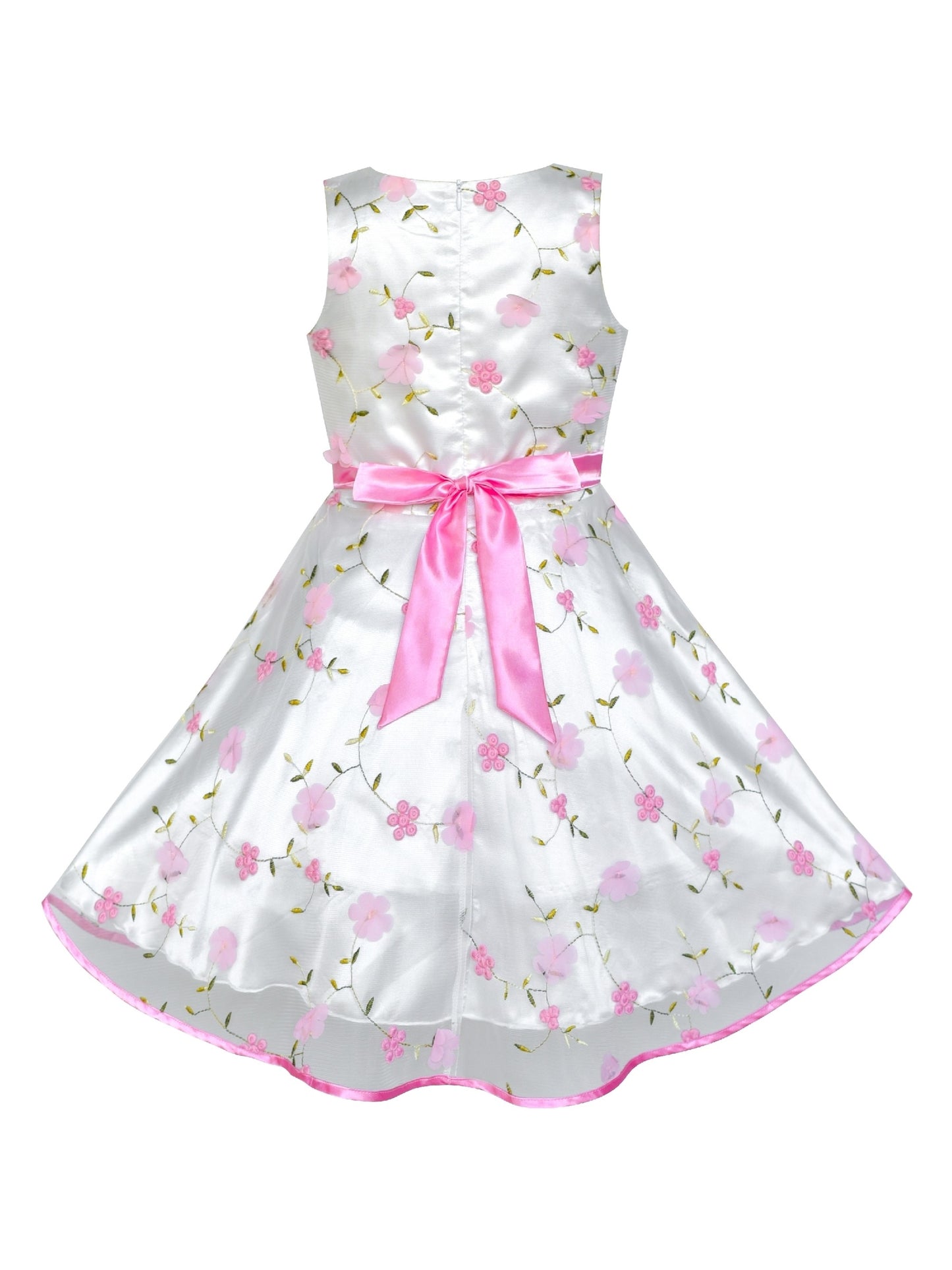 Girls Dress Blue Rose Wedding Pageant Kids Boutique Pink