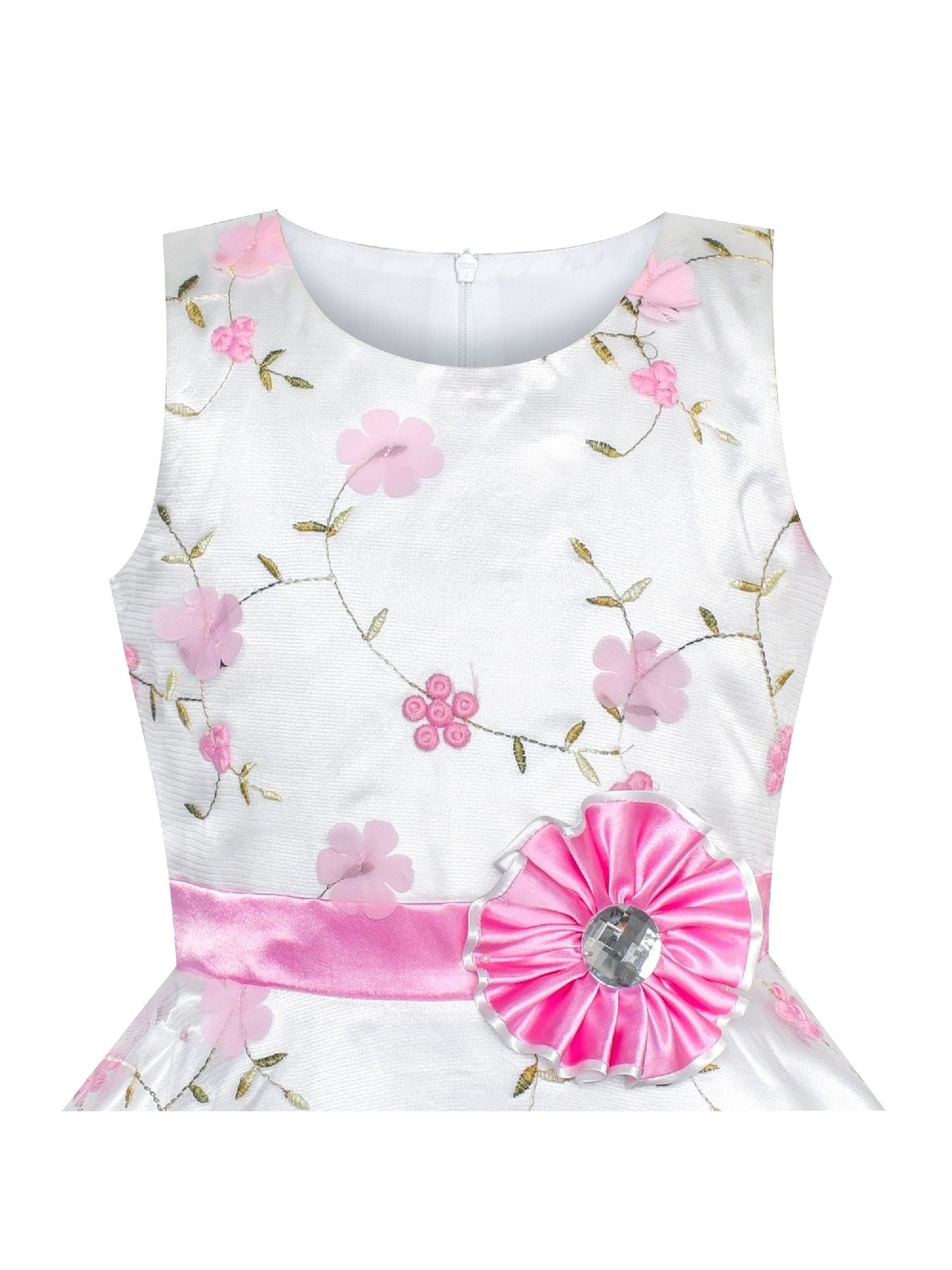 Girls Dress Blue Rose Wedding Pageant Kids Boutique Pink