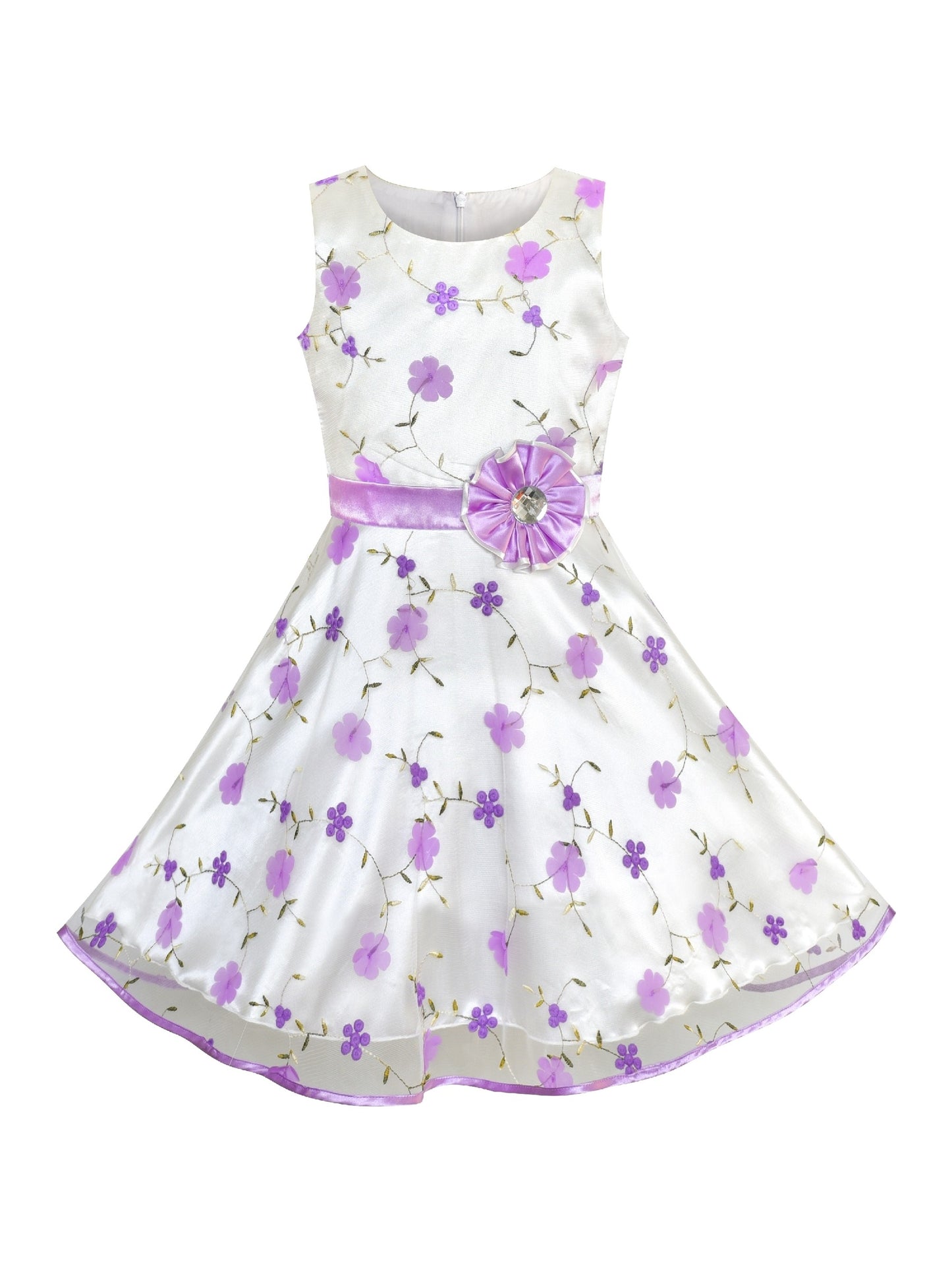 Girls Dress Blue Rose Wedding Pageant Kids Boutique Purple