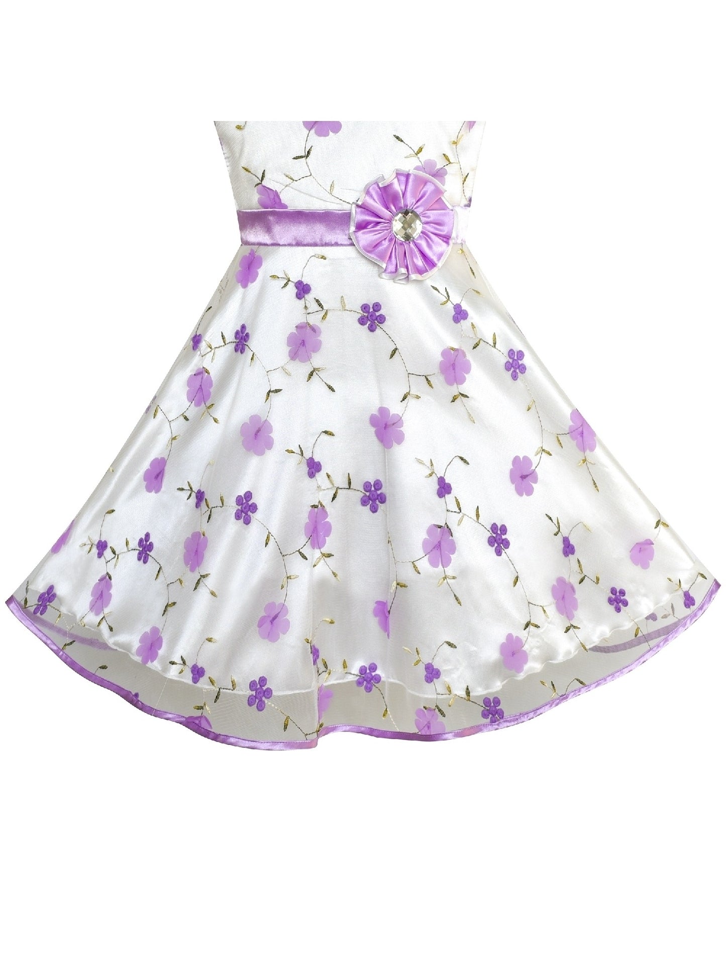 Girls Dress Blue Rose Wedding Pageant Kids Boutique Purple