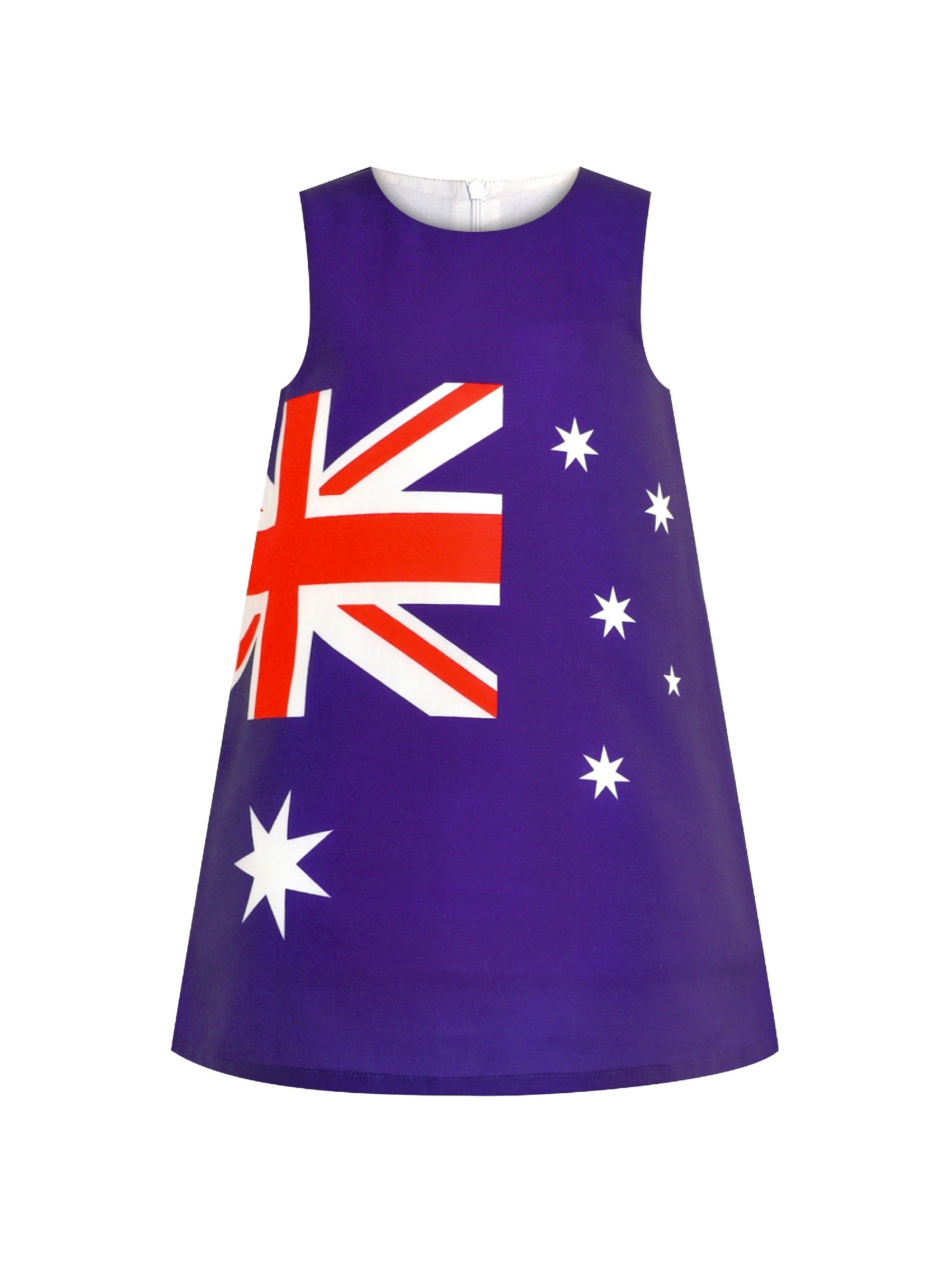 Girls Dress Australia National Flag National Day Color Contrast – Sunny Fashion