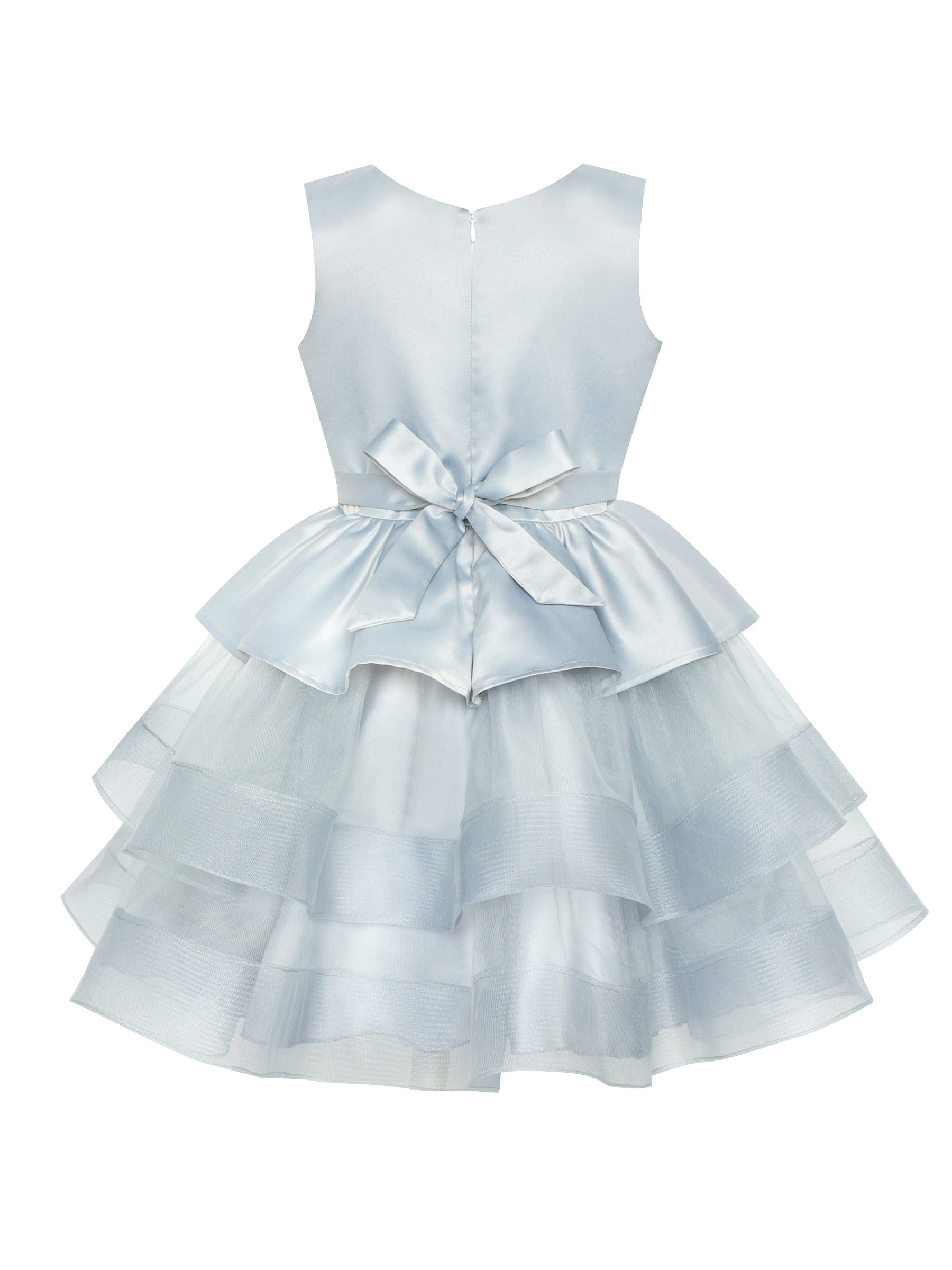 Flower Girls Dress Sparkling Sequin Wedding bridesmaid Dress Gray