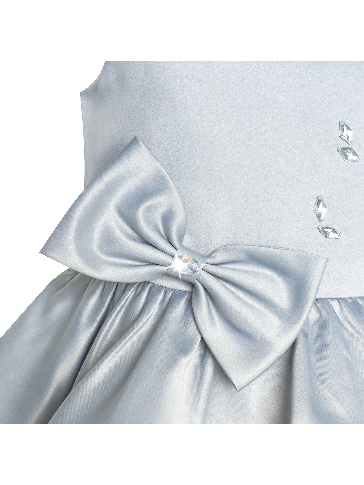 Flower Girls Dress Sparkling Sequin Wedding bridesmaid Dress Gray