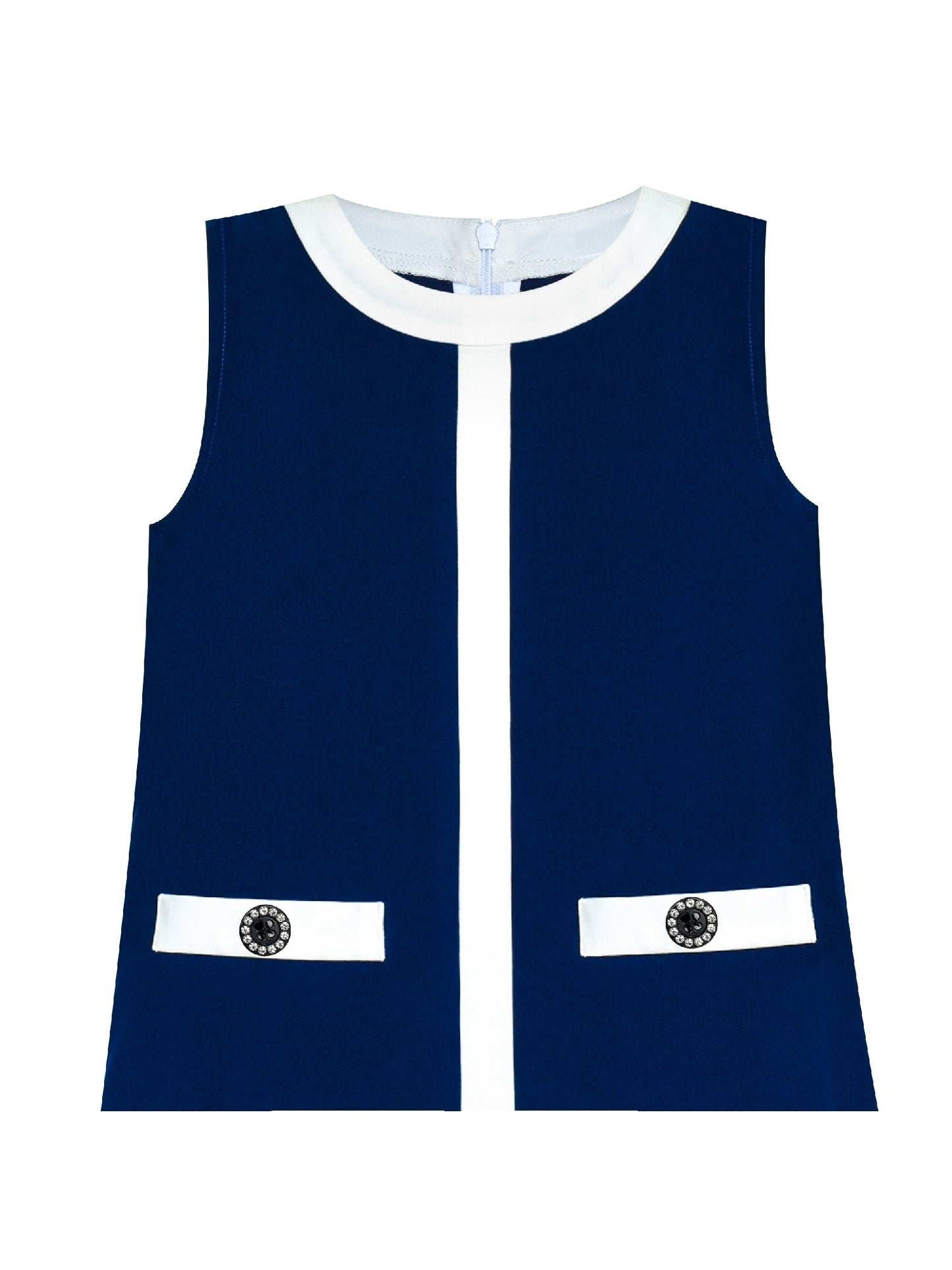 Girls Dress Navy Blue School Uniform A-line Blue