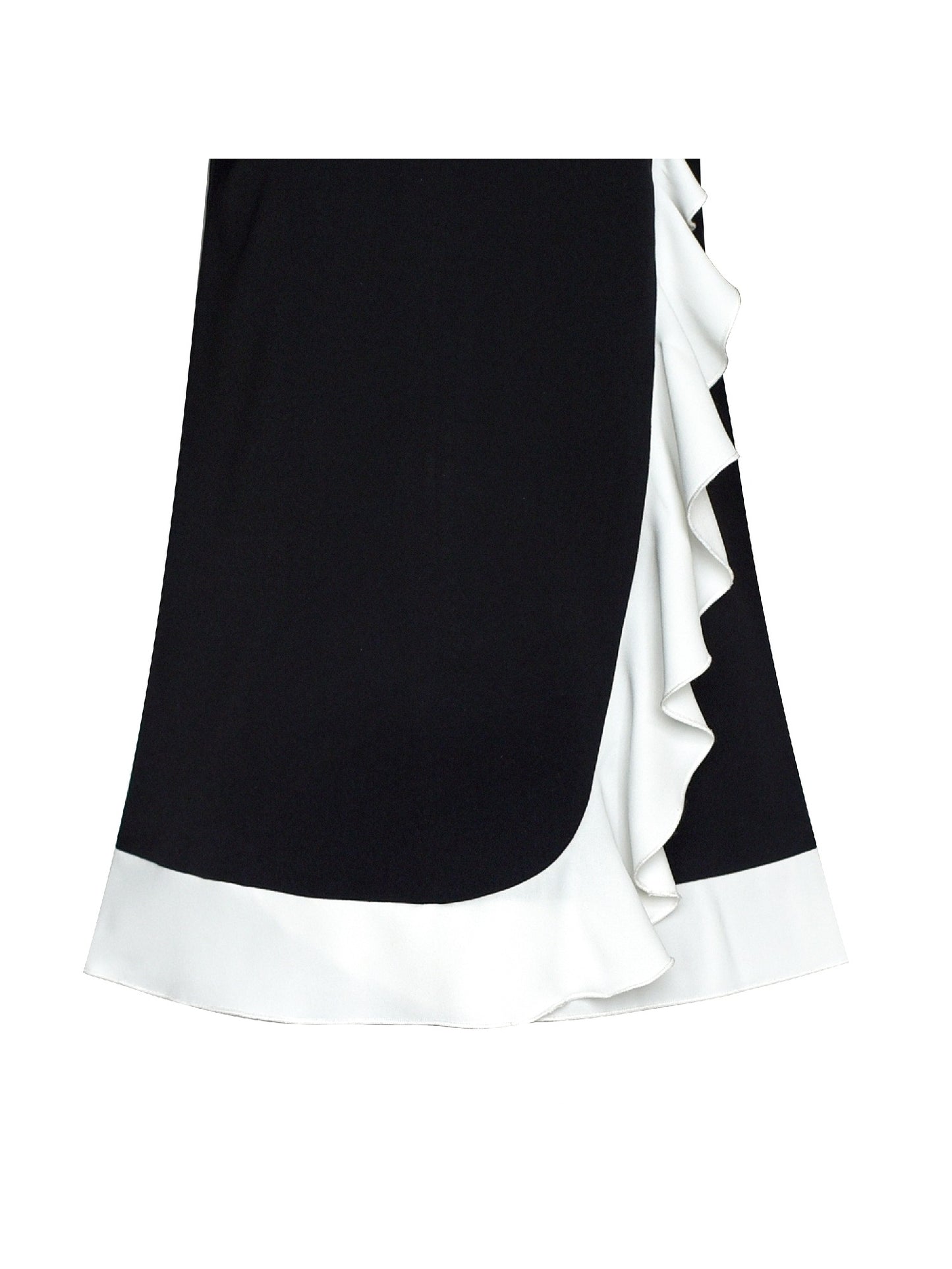 Girls Dress White Collar Velvet Ruffle Sleeve School Uniform Long Sleeve Black