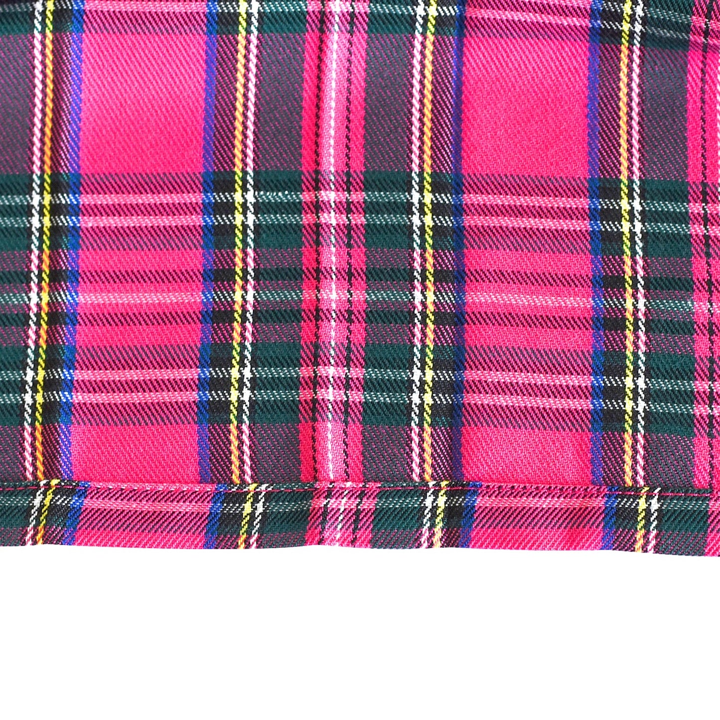 Girls Skirt Back School Uniform Red Tartan Skirt Pink