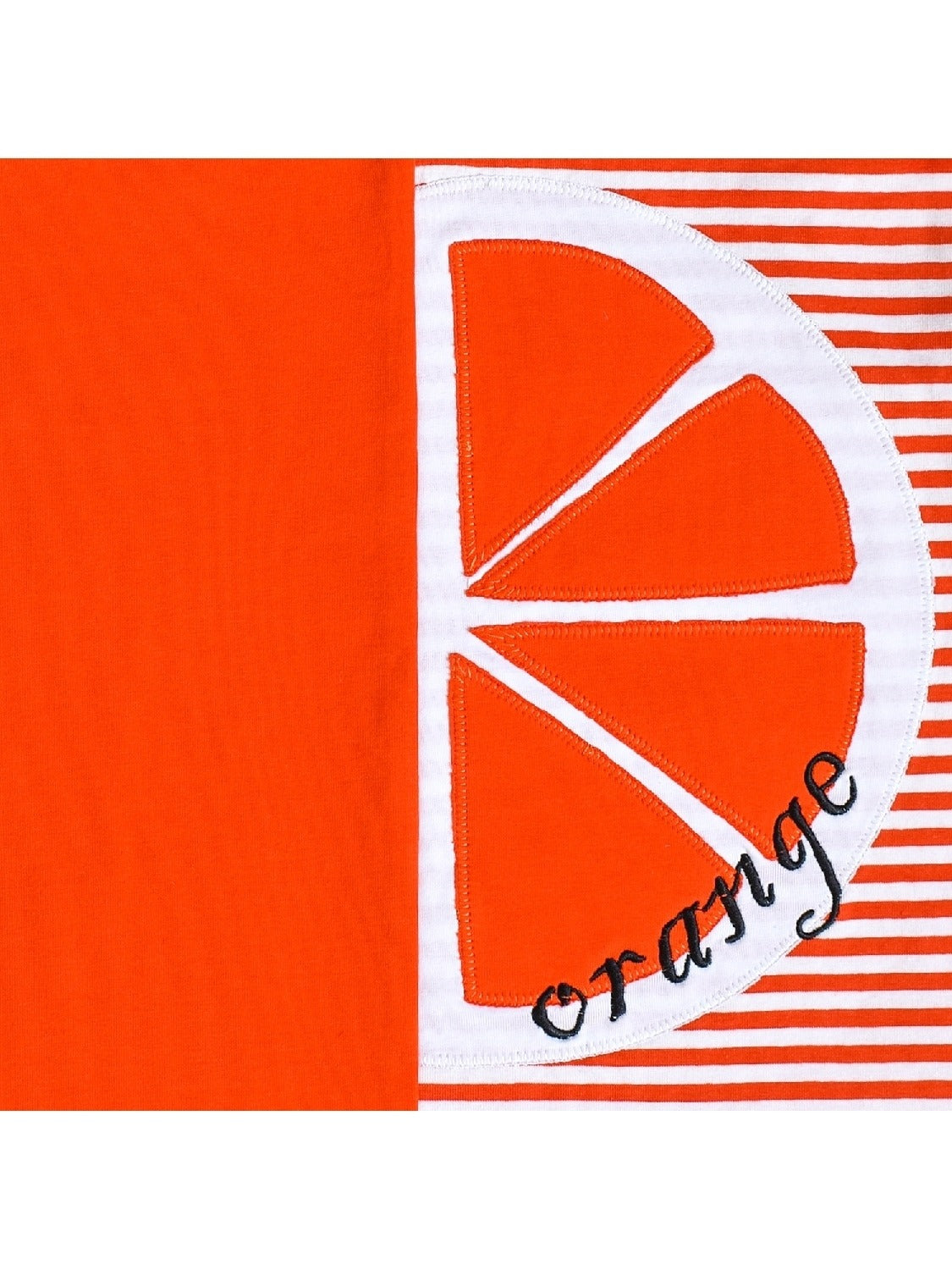 Girls Dress Cotton Green Crocodile Dinosaur Pocket Short Sleeve Orange